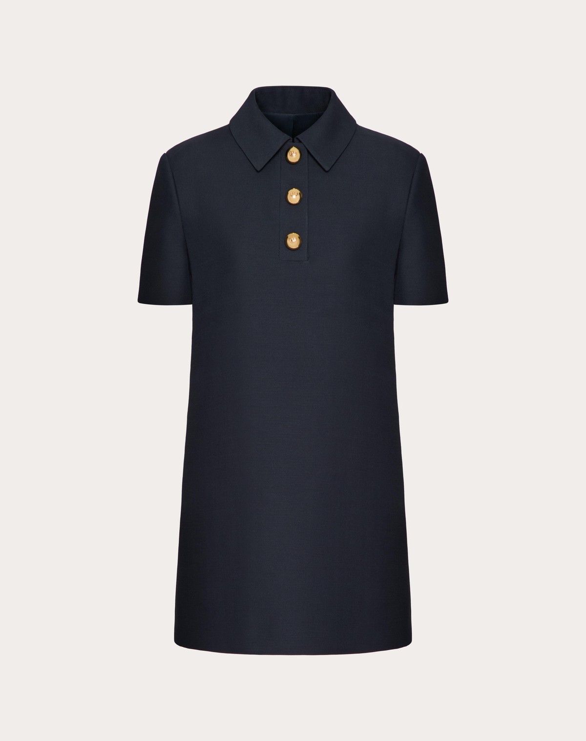 Valentino o1s1wg110525 Crepe Couture Short Dress in Navy Blue Size M / US 6-8 / IT 42-44 - 1 Thumbnail