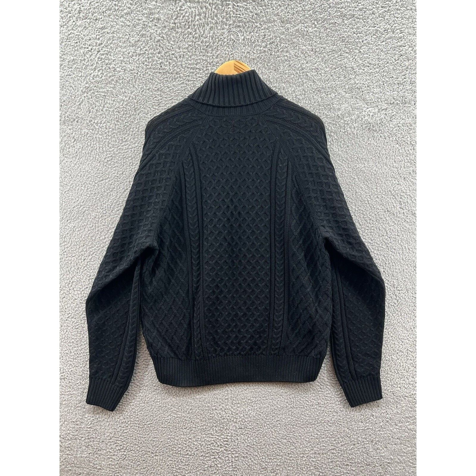 Nike Nike Life Cable Knit Turtleneck Black Sweater FB7770-010 Size US M / EU 48-50 / 2 - 2 Thumbnail