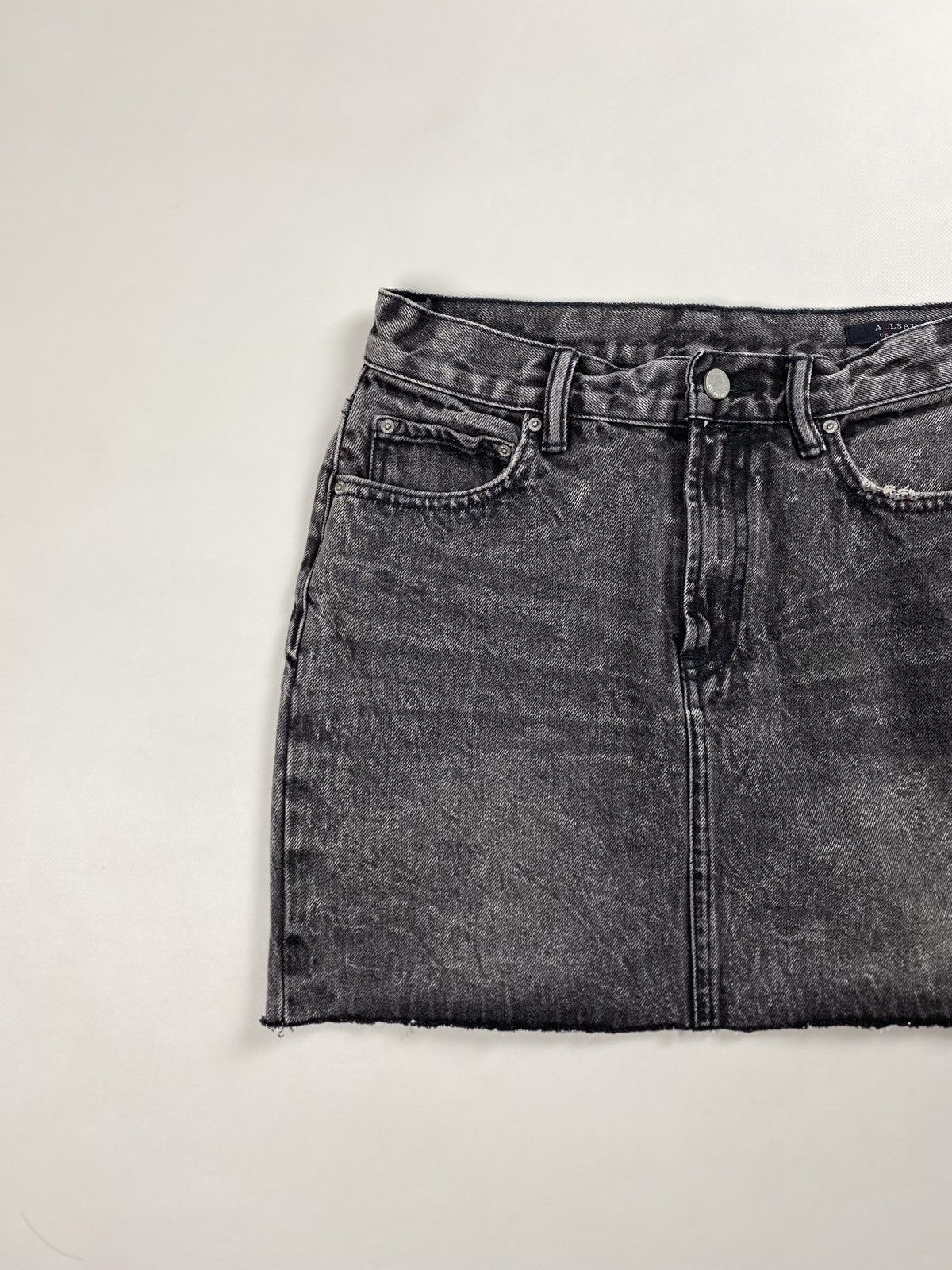 Allsaints Allsaints Betty Denim Mini ladies distressed skirt Size 27" / US 4 / IT 40 - 2 Thumbnail