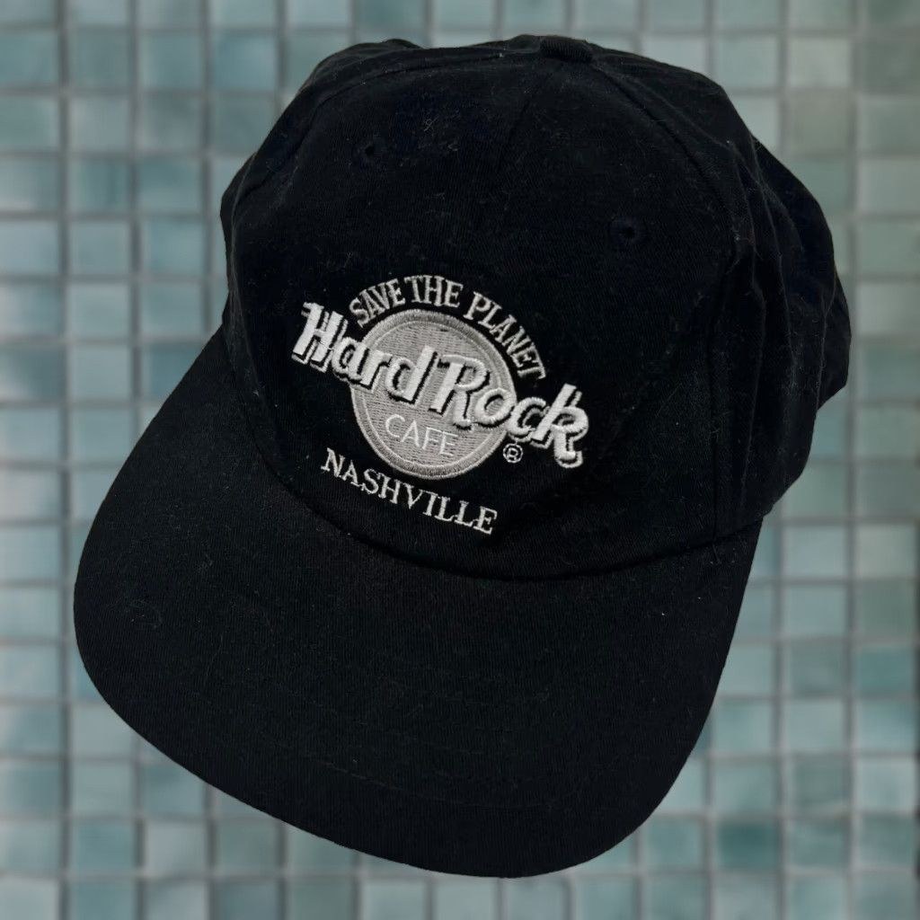 Hard Rock Cafe VINTAGE Hard Rock Cafe Nashville Snapback Trucker Cap One Size Black 90s Classic Mens Size ONE SIZE - 1 Thumbnail