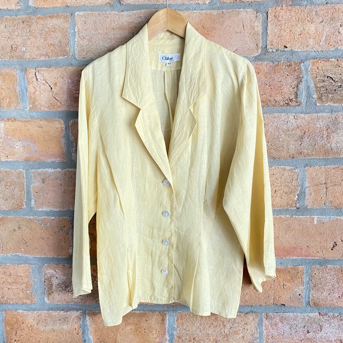 Chloe Chloe Yellow Blazer Size S / US 4 / IT 40 - 9 Thumbnail