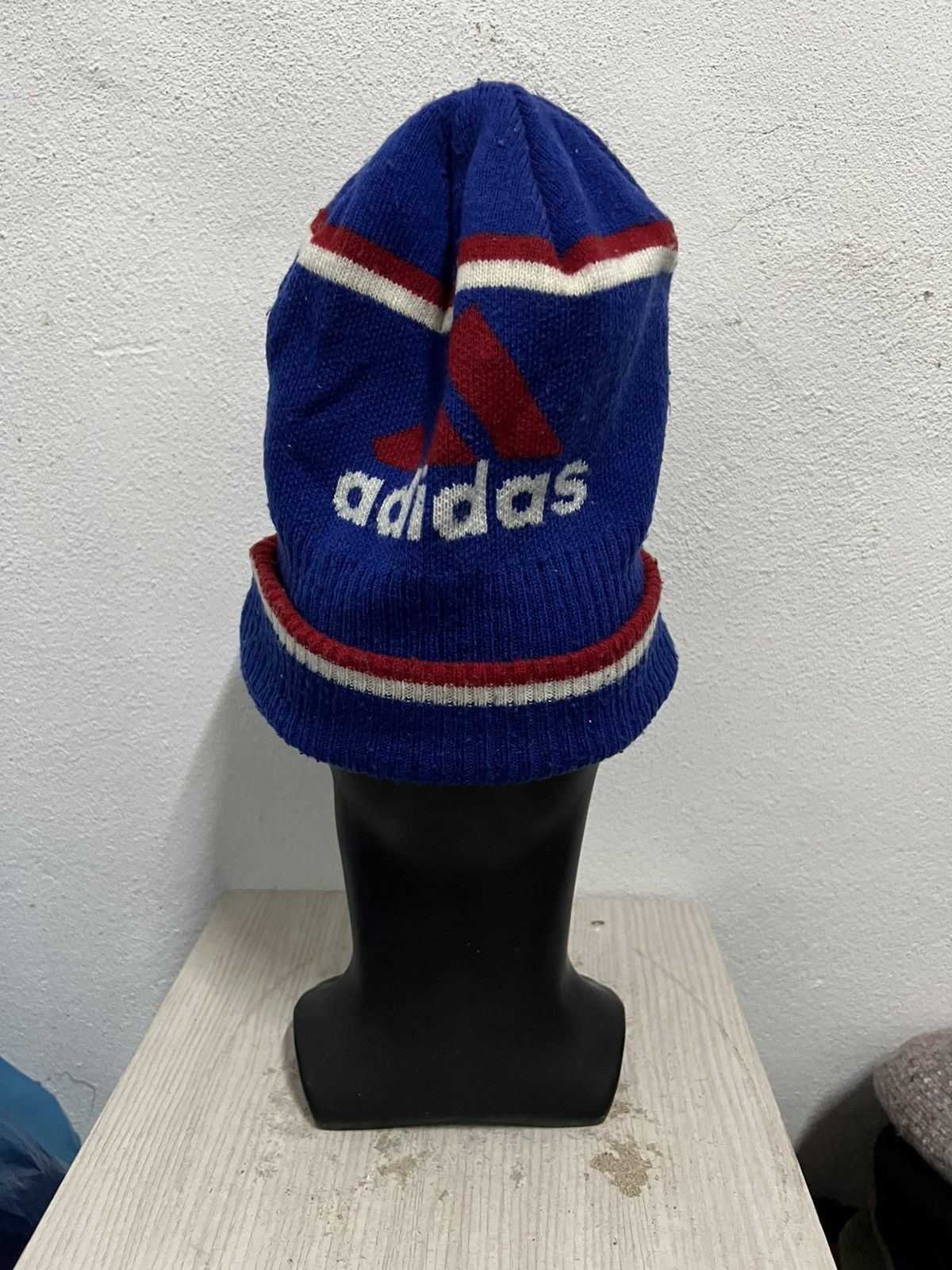 Adidas Vintage Adidas Spell Out Beanie Hat Size ONE SIZE - 5 Thumbnail