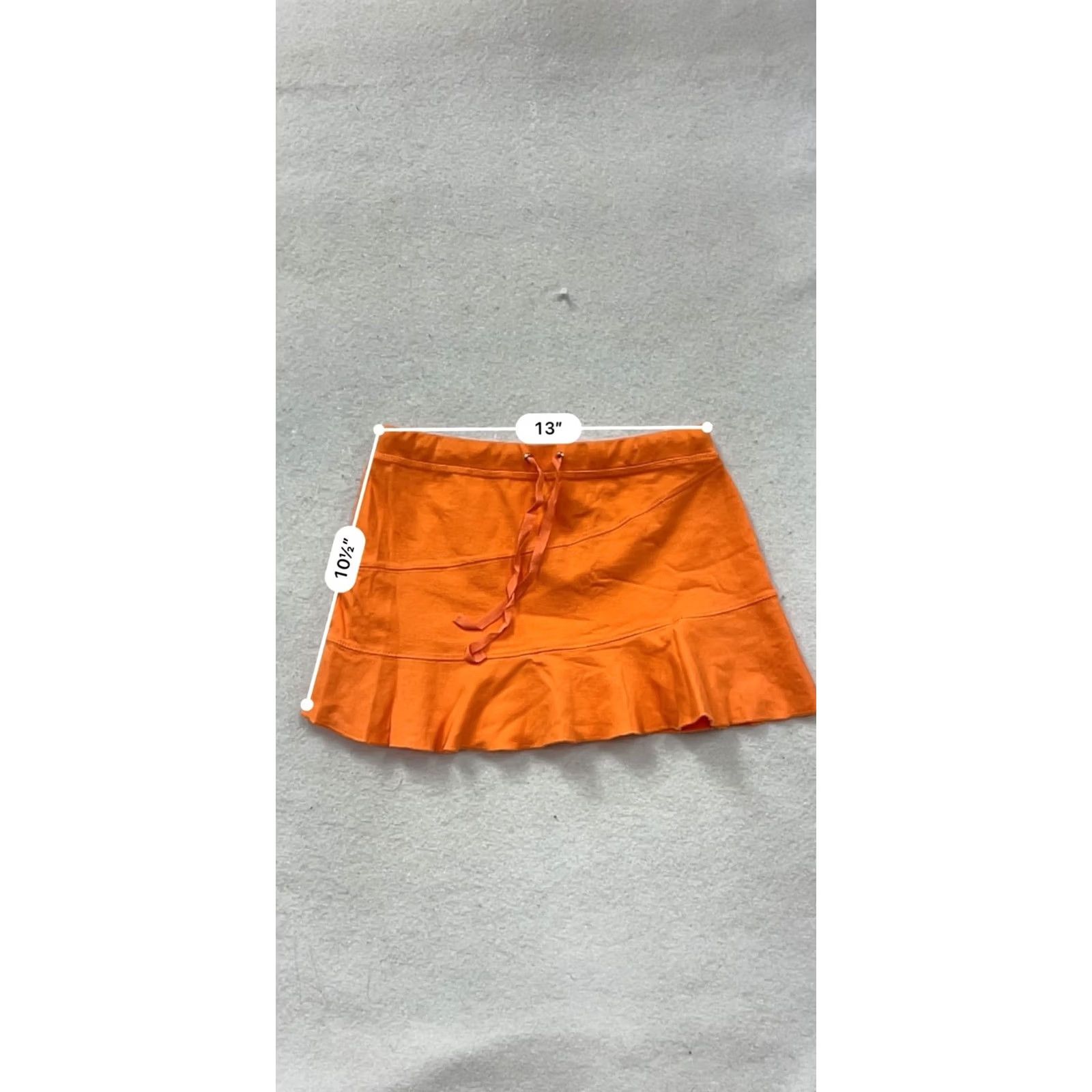 Energie Energie Womens Skirt Small Orange Ruffled Hem Mini #8214 Size 28" / US 6 / IT 42 - 6 Thumbnail