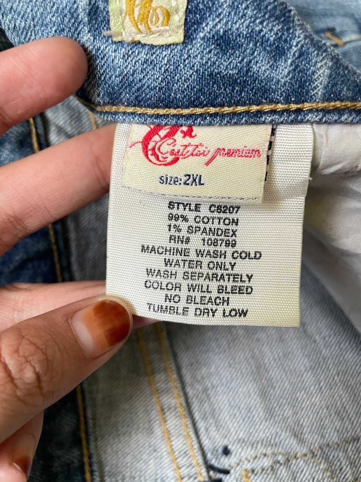 Japanese Brand Vintage Japanese Brand Patch Distress Flare Bell Bottom Jean Size 40" / US 18 - 10 Thumbnail