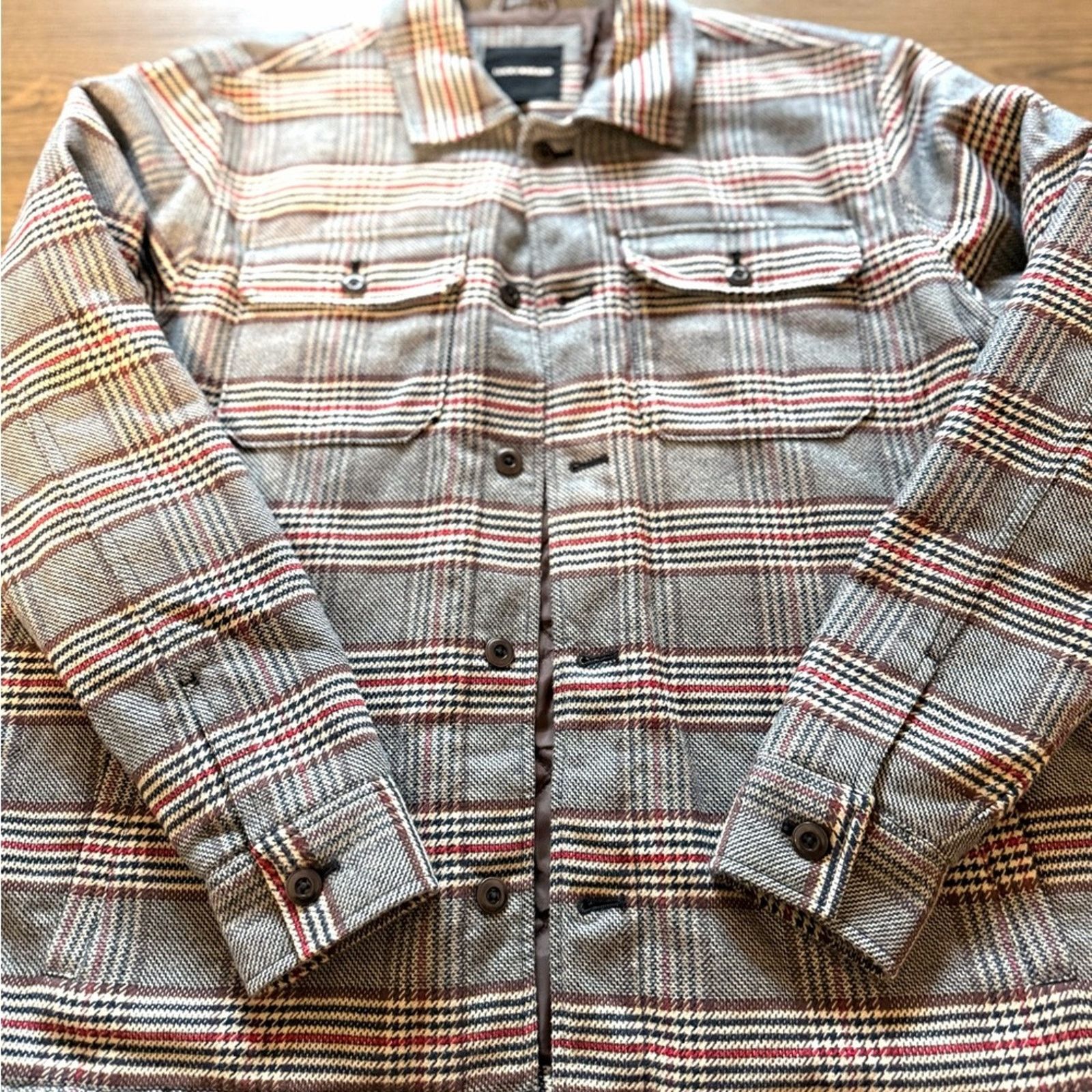 Lucky Brand Lucky Brand Men's Plaid Jacket - BrownGray and Red Size US L / EU 52-54 / 3 - 2 Thumbnail