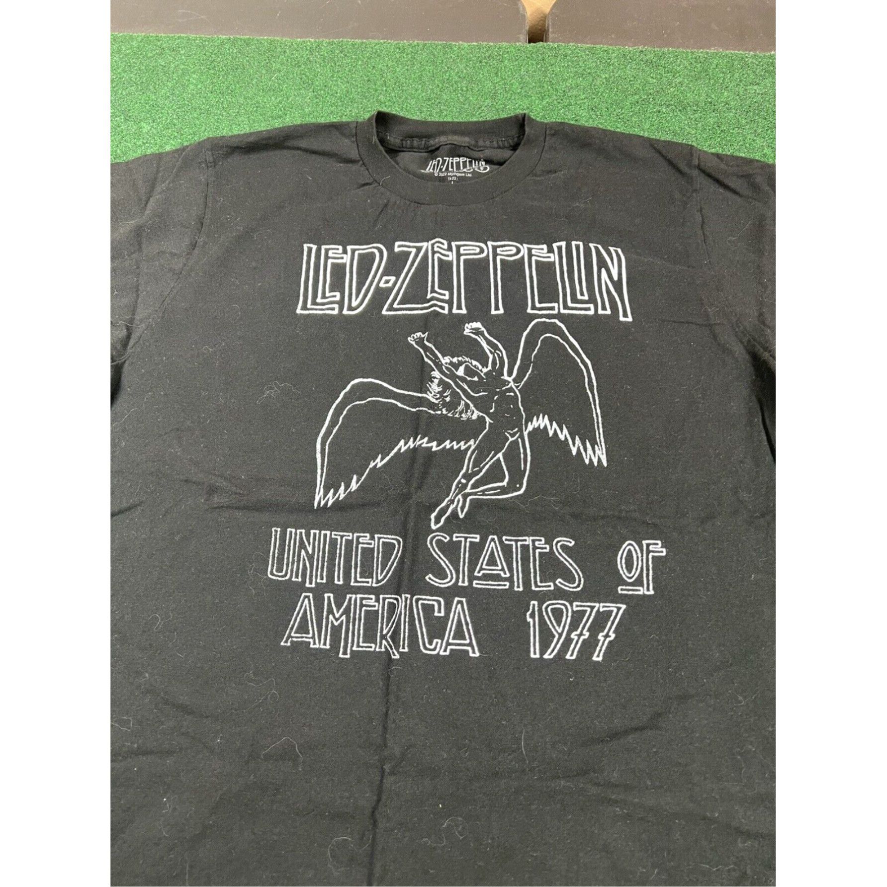 Vintage Led Zeppelin United States of America 1977 Black White Graphic T-Shirt Size L Size US L / EU 52-54 / 3 - 2 Thumbnail