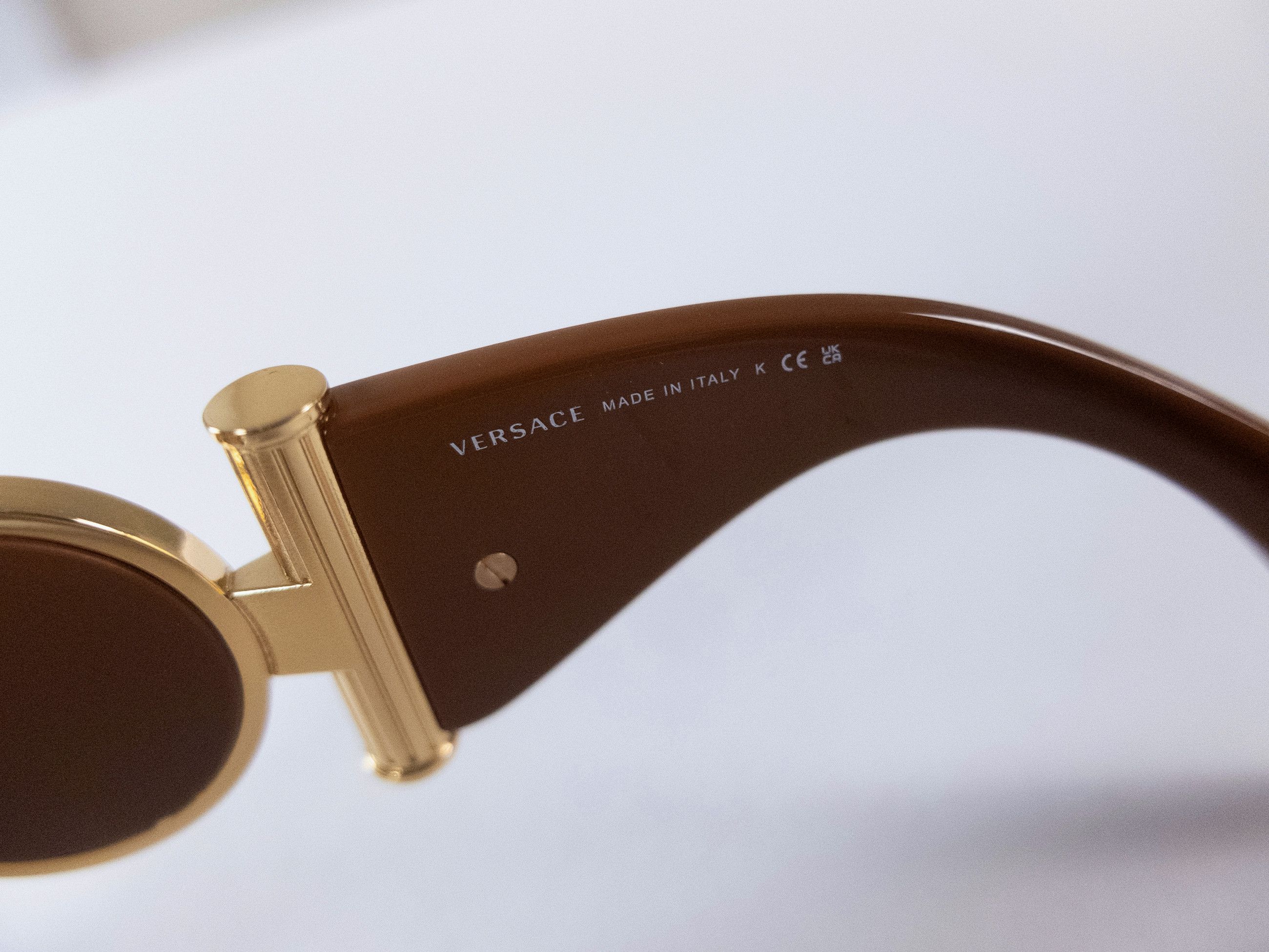 Versace VERSACE Medusa brown shield frame acetate sunglasses Size ONE SIZE - 7 Thumbnail