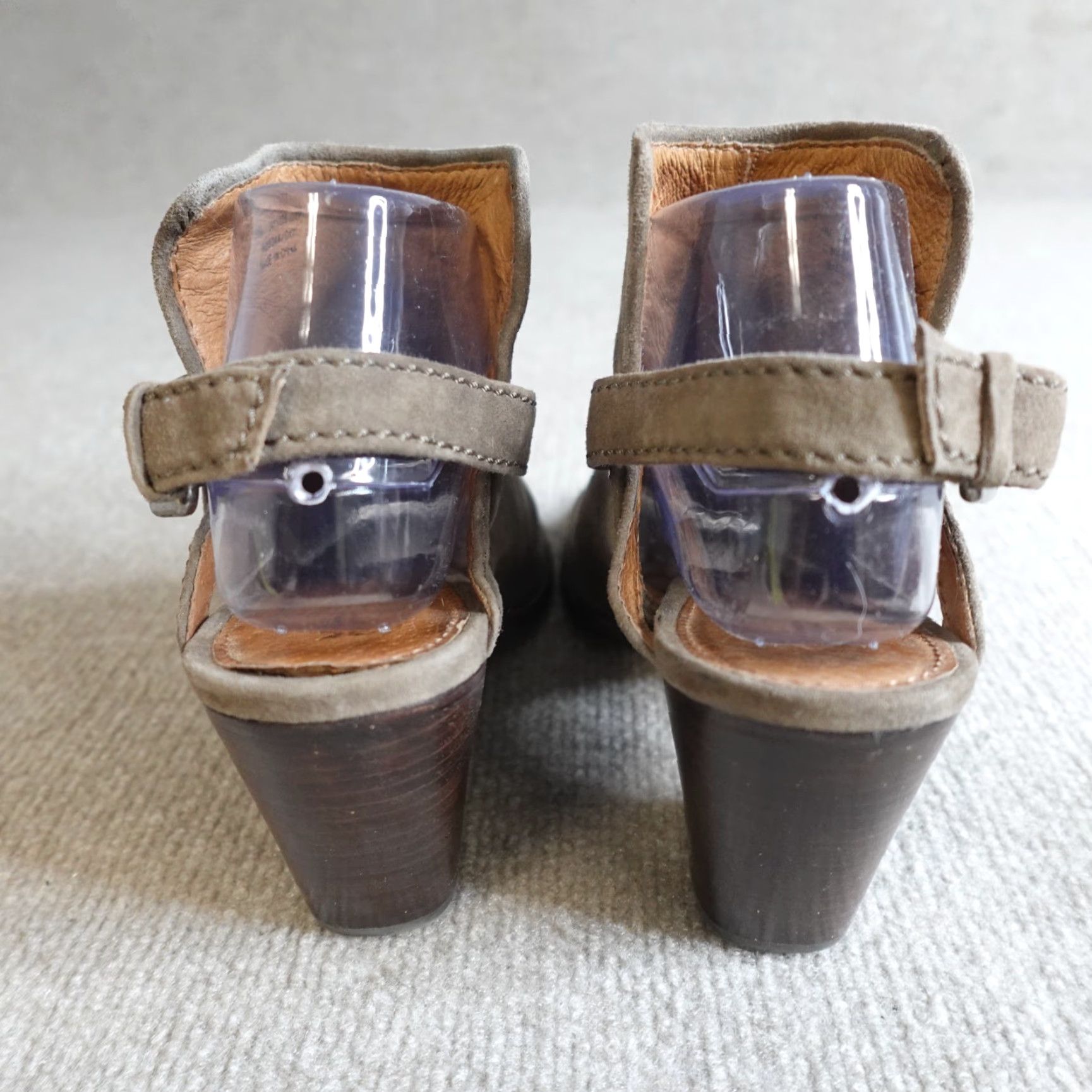 Frye FRYE Women's Boots 9M Brown Beige Suede Dani Sling Heeled Open Toe Sandals Boots Shoes Shoe Sandals Size US 9 / IT 39 - 5 Thumbnail