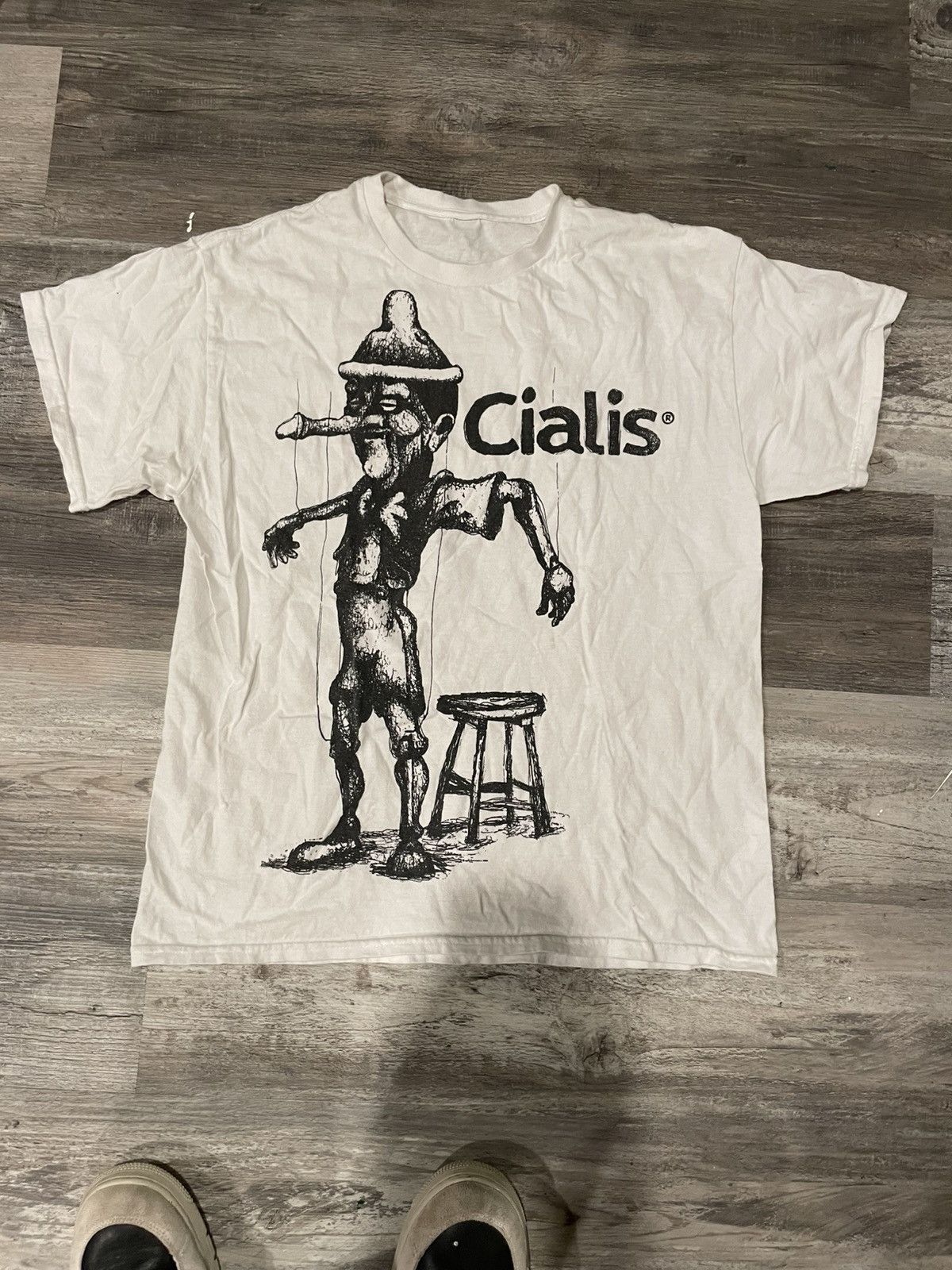 Band Tees × Vintage Cialis Bootleg Puppet Tee Size US L / EU 52-54 / 3 - 1 Thumbnail
