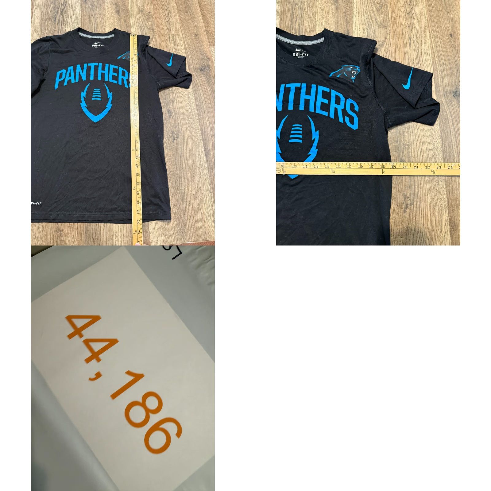 Nike Nike Shirt Men's Medium Black Panther Football Graphic Print Dri-FIT Shirt, Nike, Crew Neck, Short Sleeve, Cotton, Black, Logo, Nike Dri-Fit, Men, NFL Size US M / EU 48-50 / 2 - 8 Thumbnail