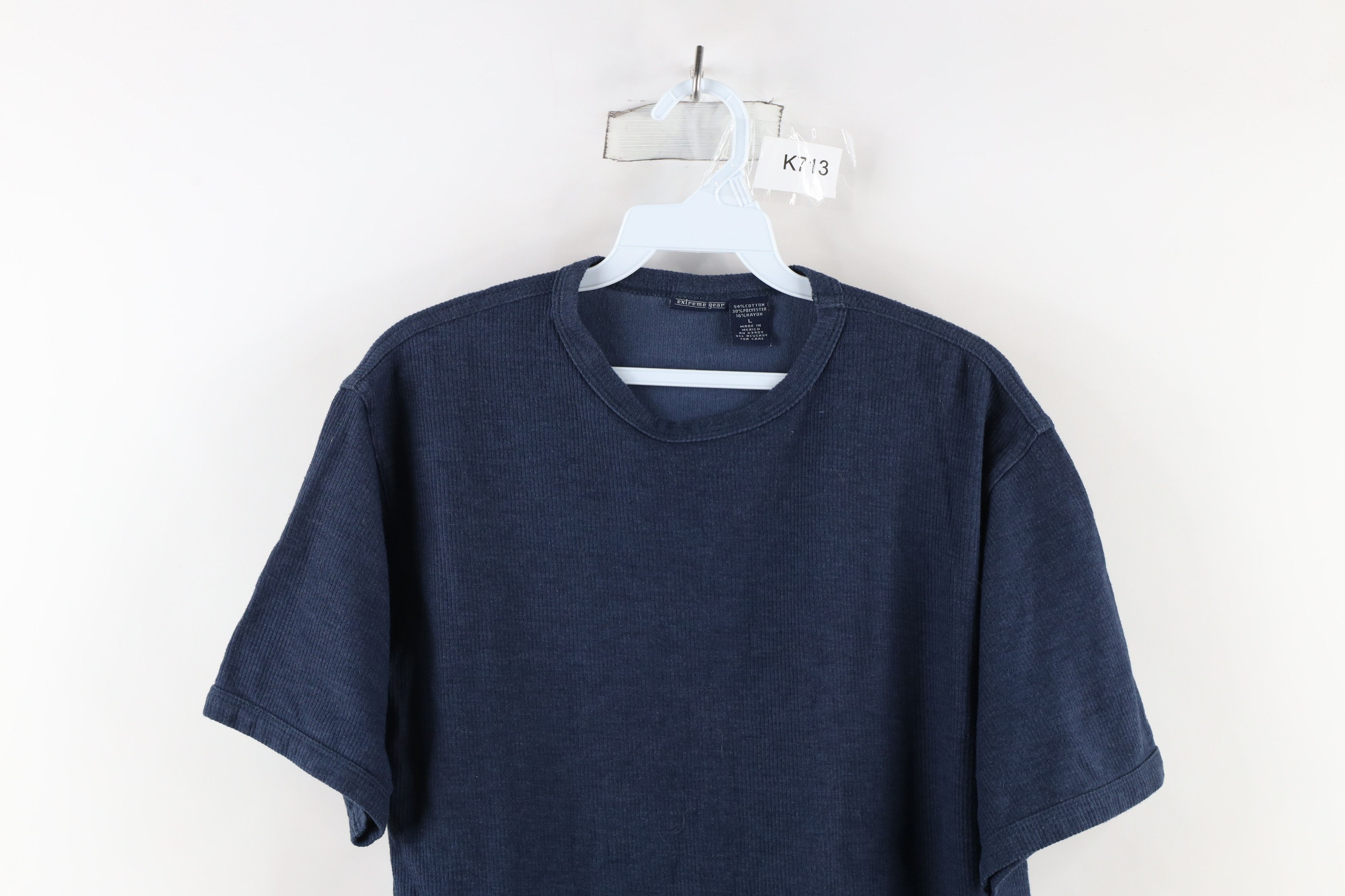 Vintage Vintage 90s Streetwear Knit Short Sleeve Ringer T-Shirt Size US L / EU 52-54 / 3 - 2 Thumbnail