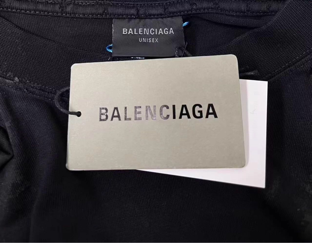 Balenciaga Balenciaga Distressed Logo Oversized Men's Black 4 SS Tee Size US XL / EU 56 / 4 - 4 Thumbnail