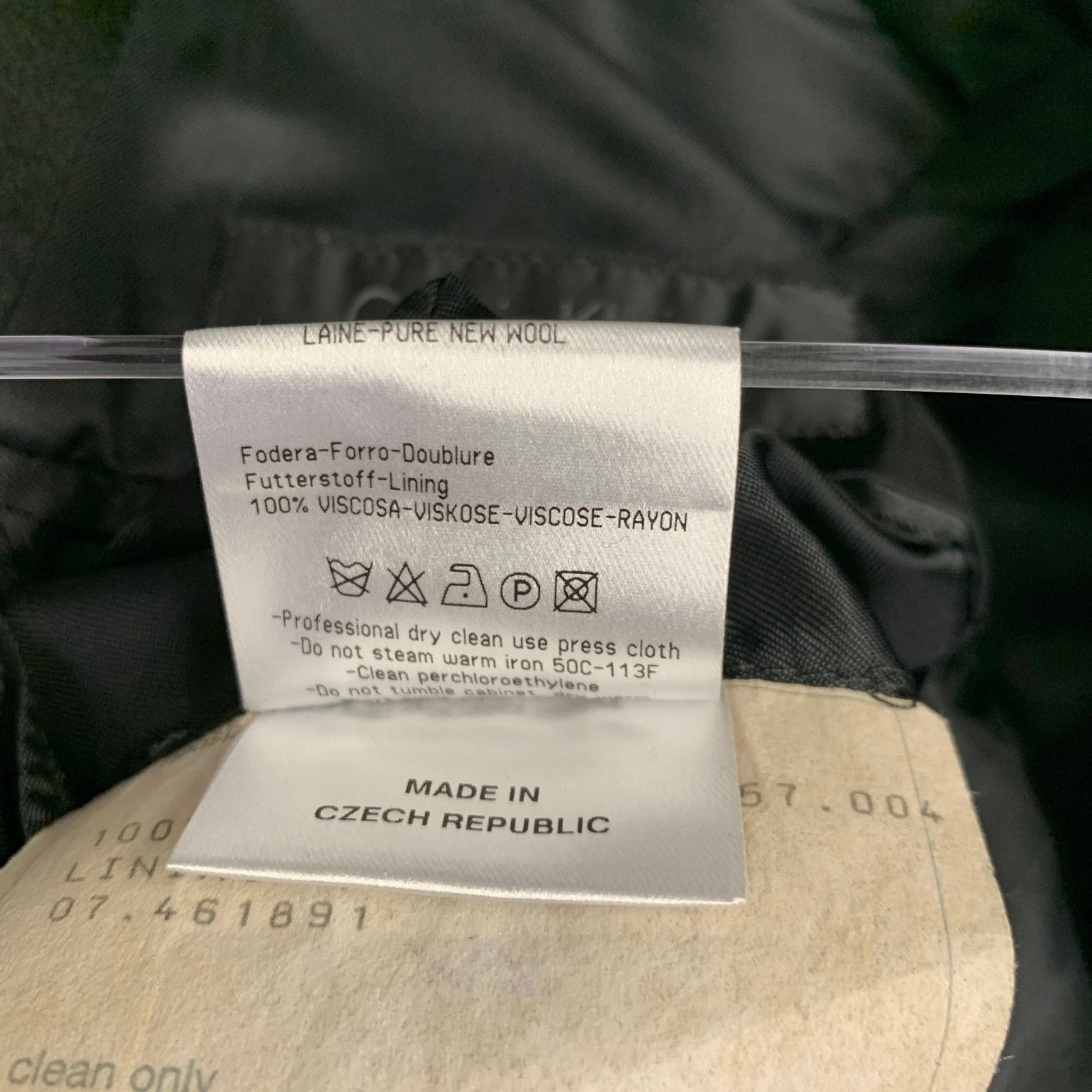 Calvin Klein Size 36 Black Wool Peak Lapel Sport Coat Size 36R - 7 Thumbnail