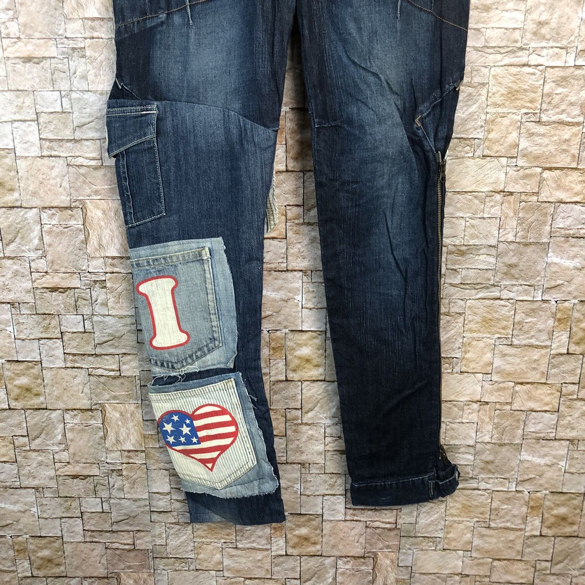 Marithe + Francois Girbaud Marithe Francois Girbaund Blue Custom Denim Pants #A572 Size US 30 / EU 46 - 7 Thumbnail