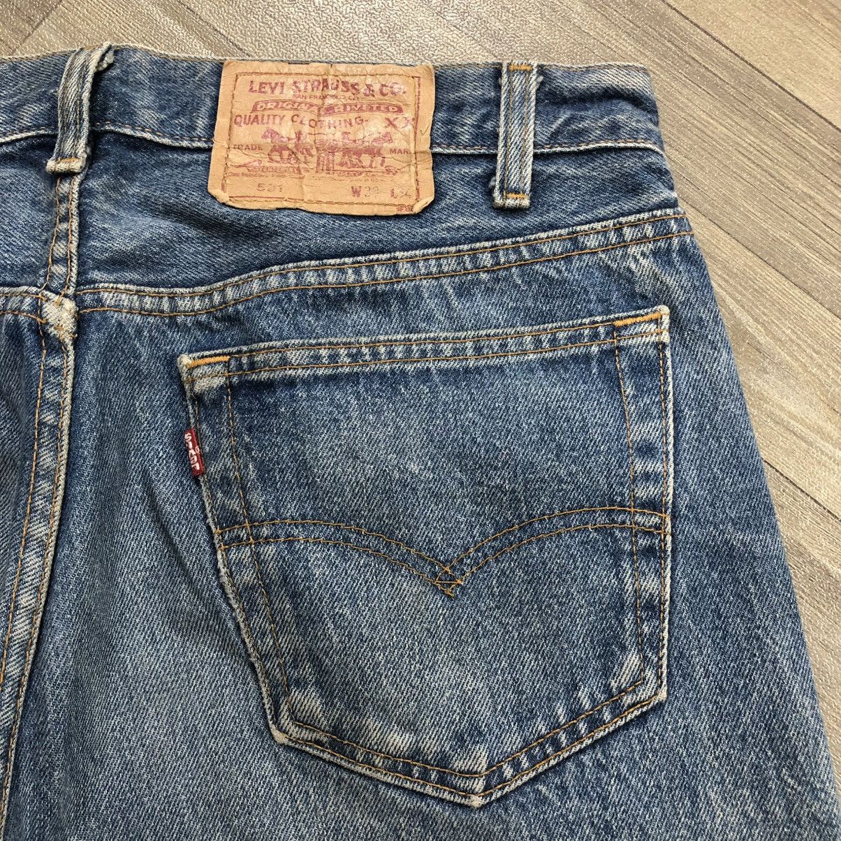 Levi's × Levi's Vintage Clothing 🇺🇸90’s Vintage Levis 501 #520 29x32 Straight Leg Faded Jeans Size US 33 - 18 Thumbnail