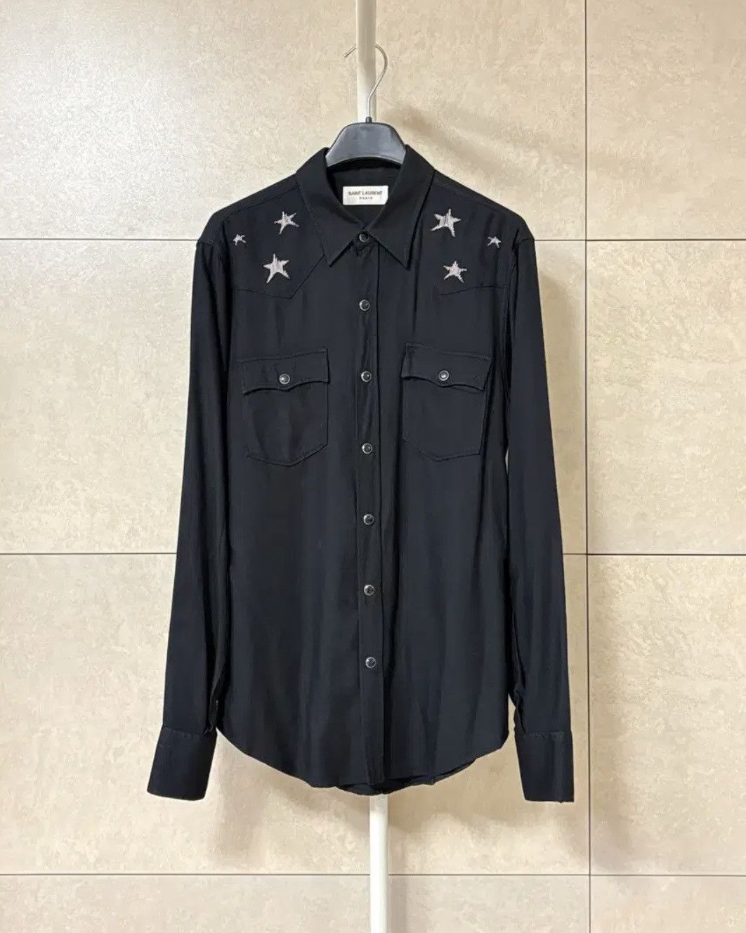 Saint Laurent Paris Saint Laurent AW16 Chain Stars Shirts Size US S / EU 44-46 / 1 - 1 Thumbnail