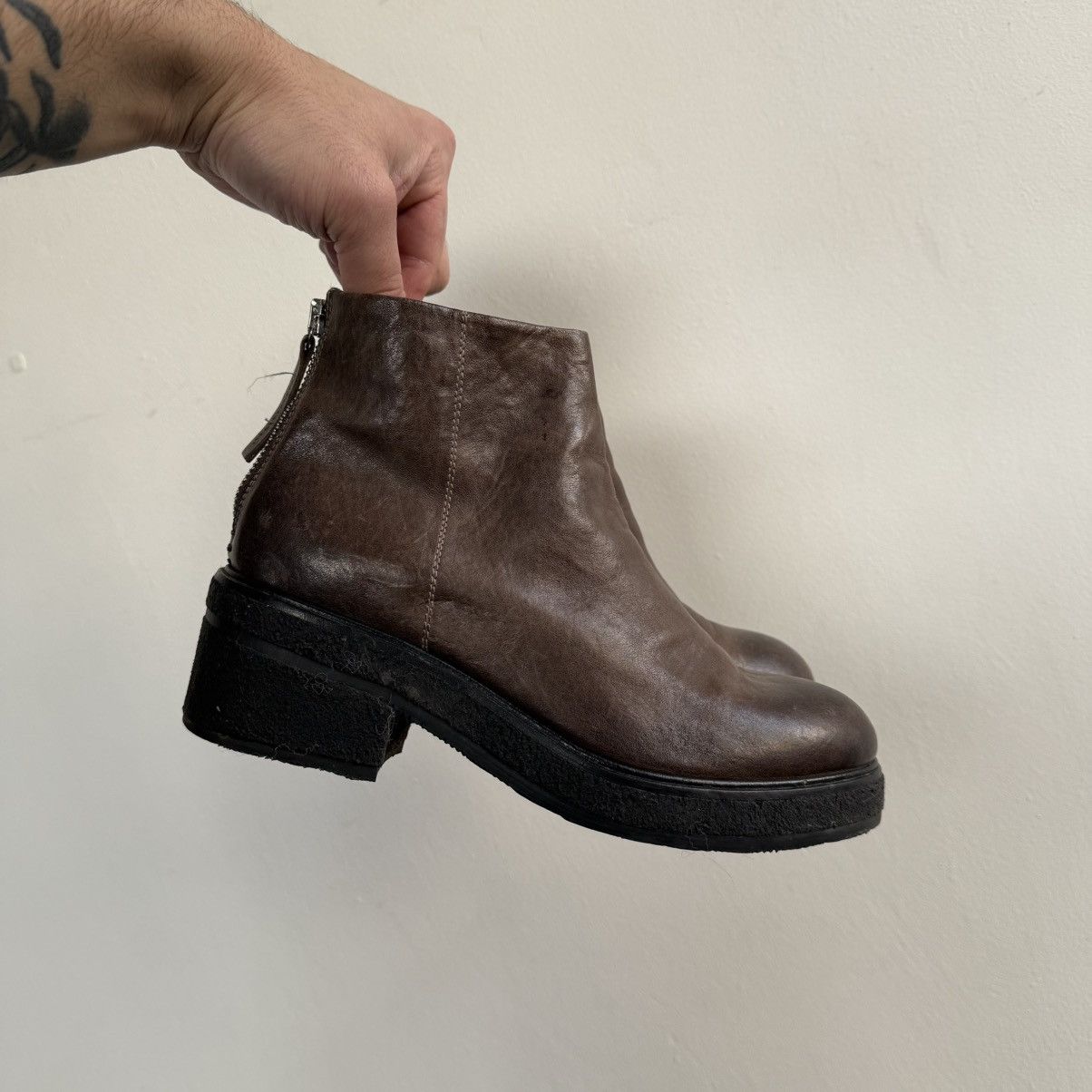 Guidi Halmanera Hand Made Italy Back Front Zip Boots Size US 7 / IT 37 - 9 Thumbnail