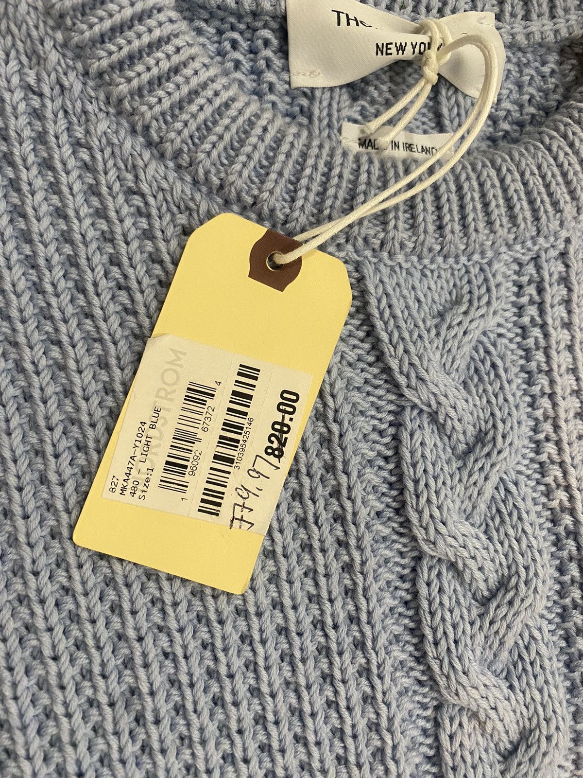 Thom Browne Cable Knit Merino Wool w/ RWB Stripe Size US S / EU 44-46 / 1 - 7 Thumbnail