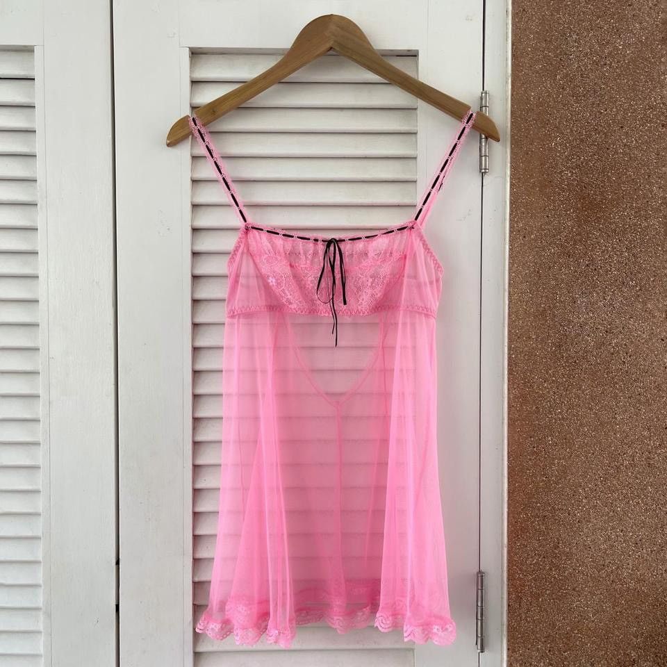 Victoria's Secret VS Pink Mesh Sheer Mini Dress (Medium) Size M / US 6-8 / IT 42-44 - 1 Thumbnail