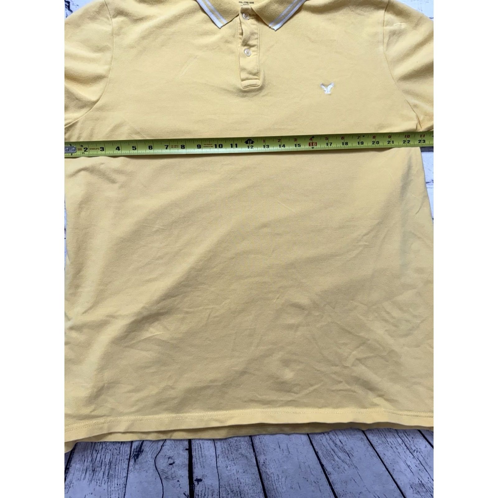 American Eagle Outfitters VINTAGE American Eagle Outfitters Mens Polo Shirt XXLarge Yellow Short Sleeve Collared Button Closure Cotton Regular Size US XXL / EU 58 / 5 - 5 Thumbnail