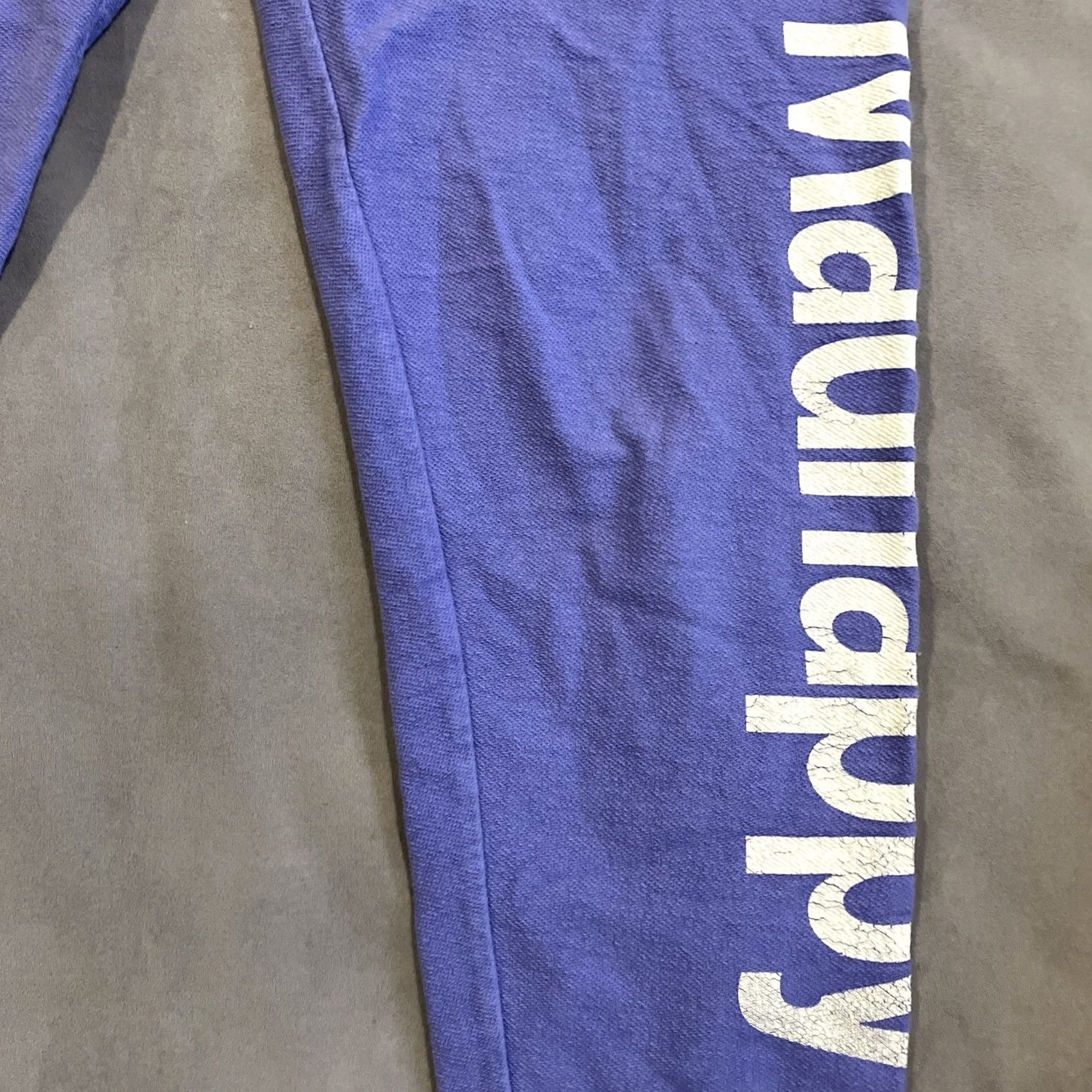 Madhappy Madhappy Sweatpants Women Purple With Logo Down Leg Size M, Regular, Cotton Down Fabric, Pants, Sweatpants, Purple, Mid 2000s? Size 32" / US 10 / IT 46 - 3 Thumbnail