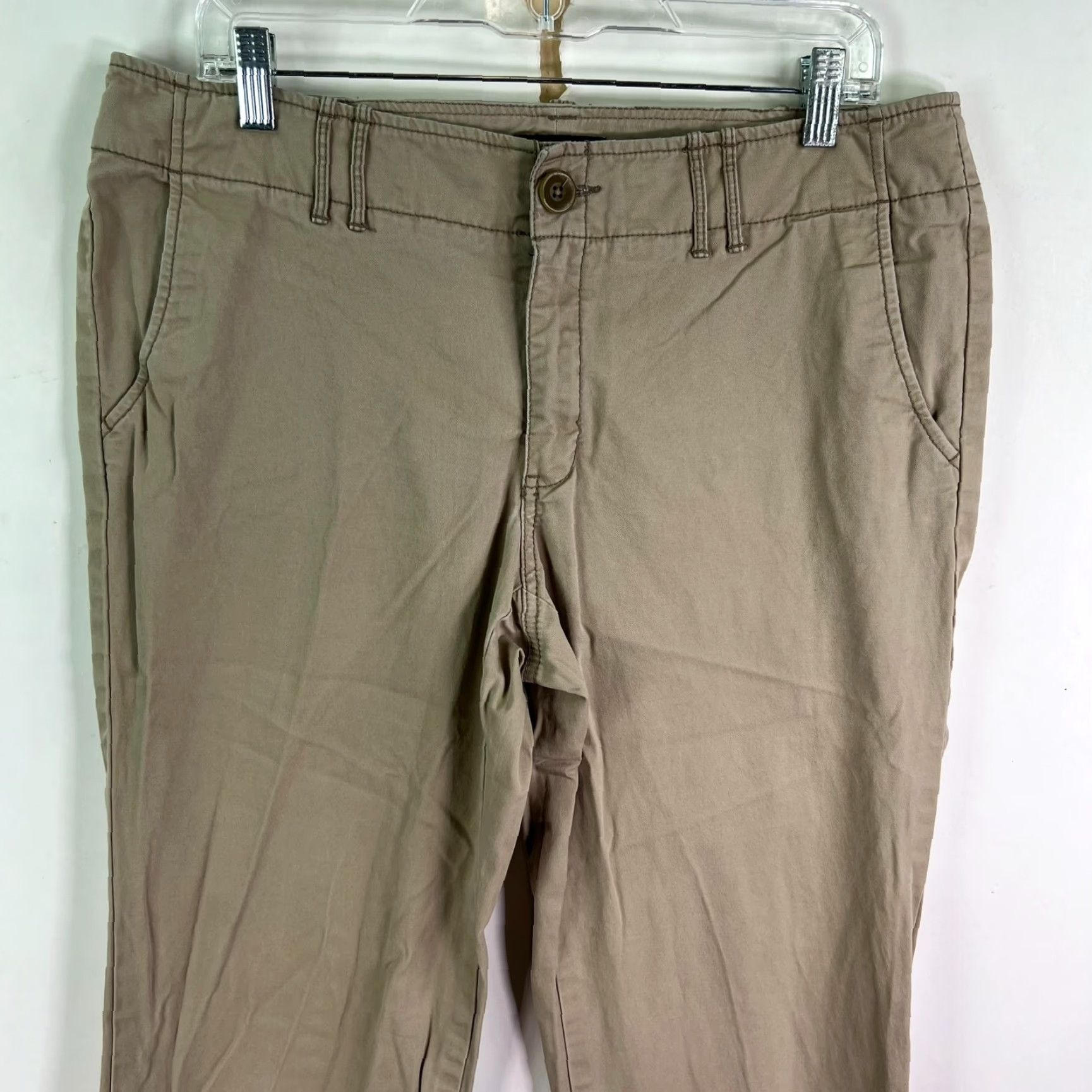 Eddie Bauer VINTAGE Eddie Bauer Chino Pants Straight Leg Woman Beige 12 Regular 36 Inseam 31" Sz 12 Twill Cotton Blend Stretch Size 34" / US 12 / IT 48 - 2 Thumbnail