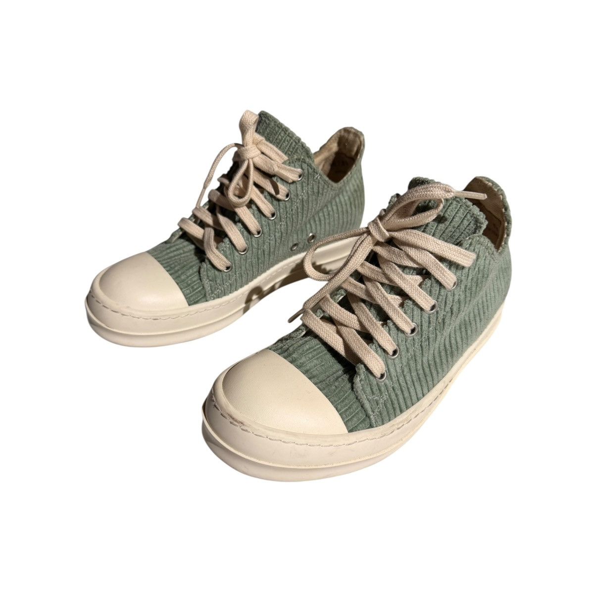 Rick Owens Drkshdw Corduroy sage ramones Size US 6 / IT 36 - 3 Thumbnail