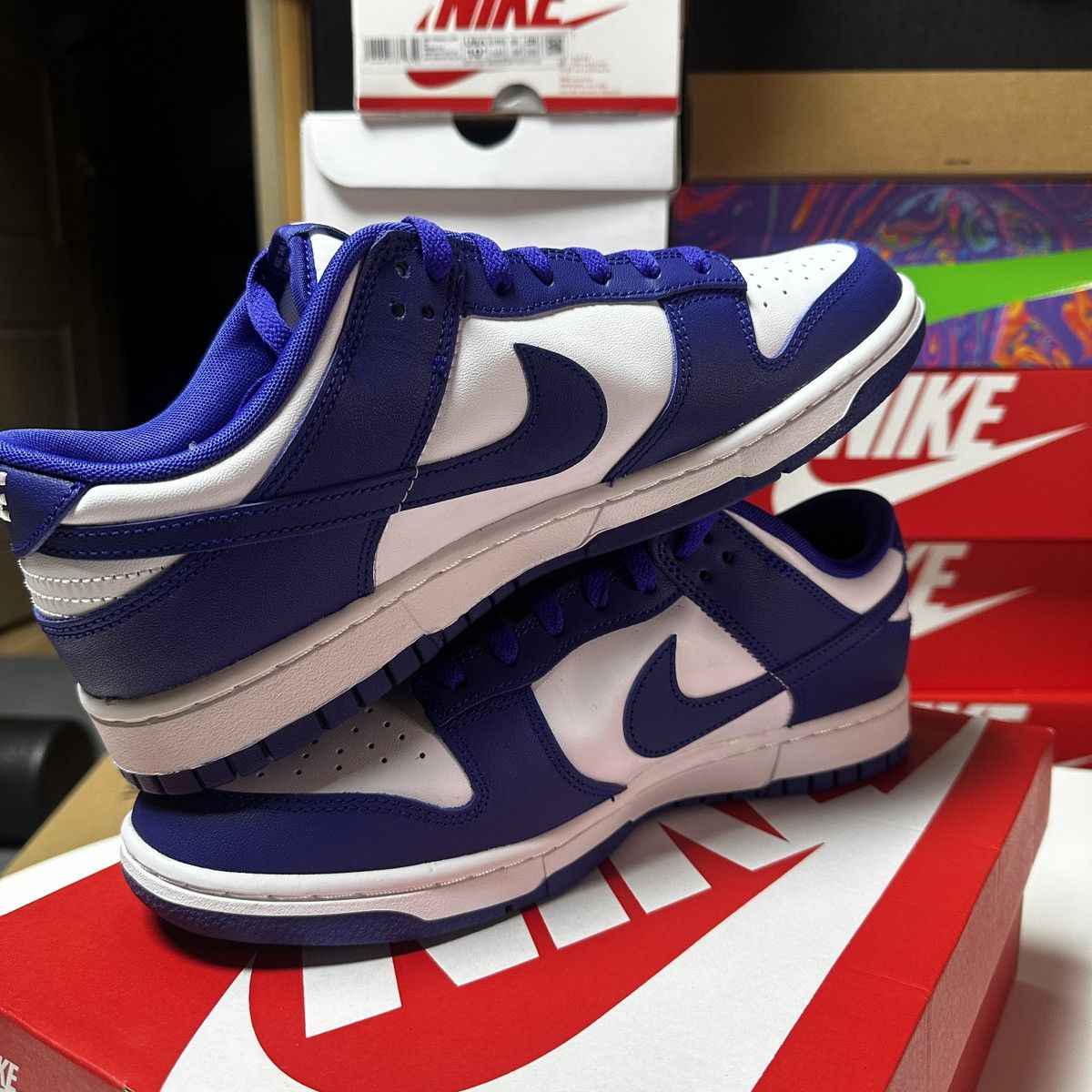 Nike **NEW** Size 10.5 Men, 12.5 WMN Nike Dunk Low Concord Unisex Size US 10.5 / EU 43-44 - 3 Thumbnail