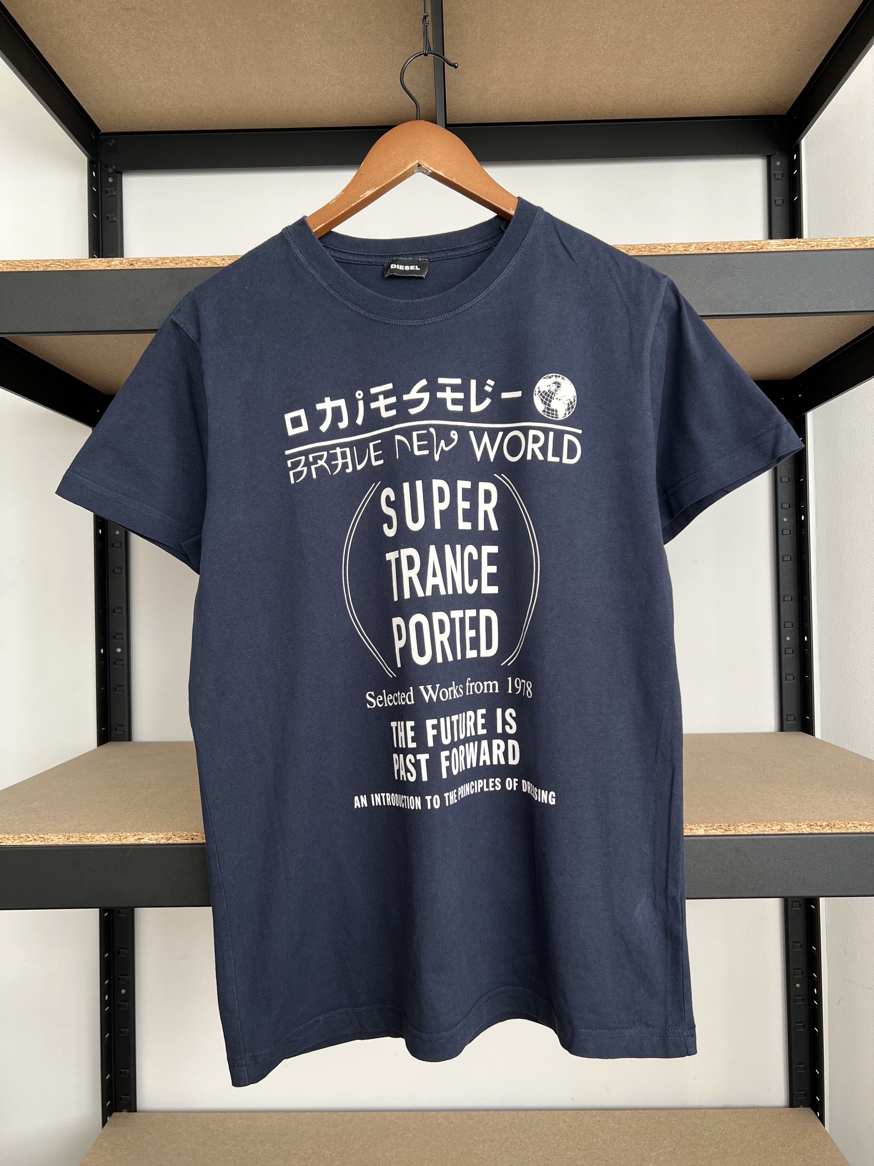 Diesel Diesel Super Trance Ported Navy T-shirt Size US L / EU 52-54 / 3 - 1 Thumbnail
