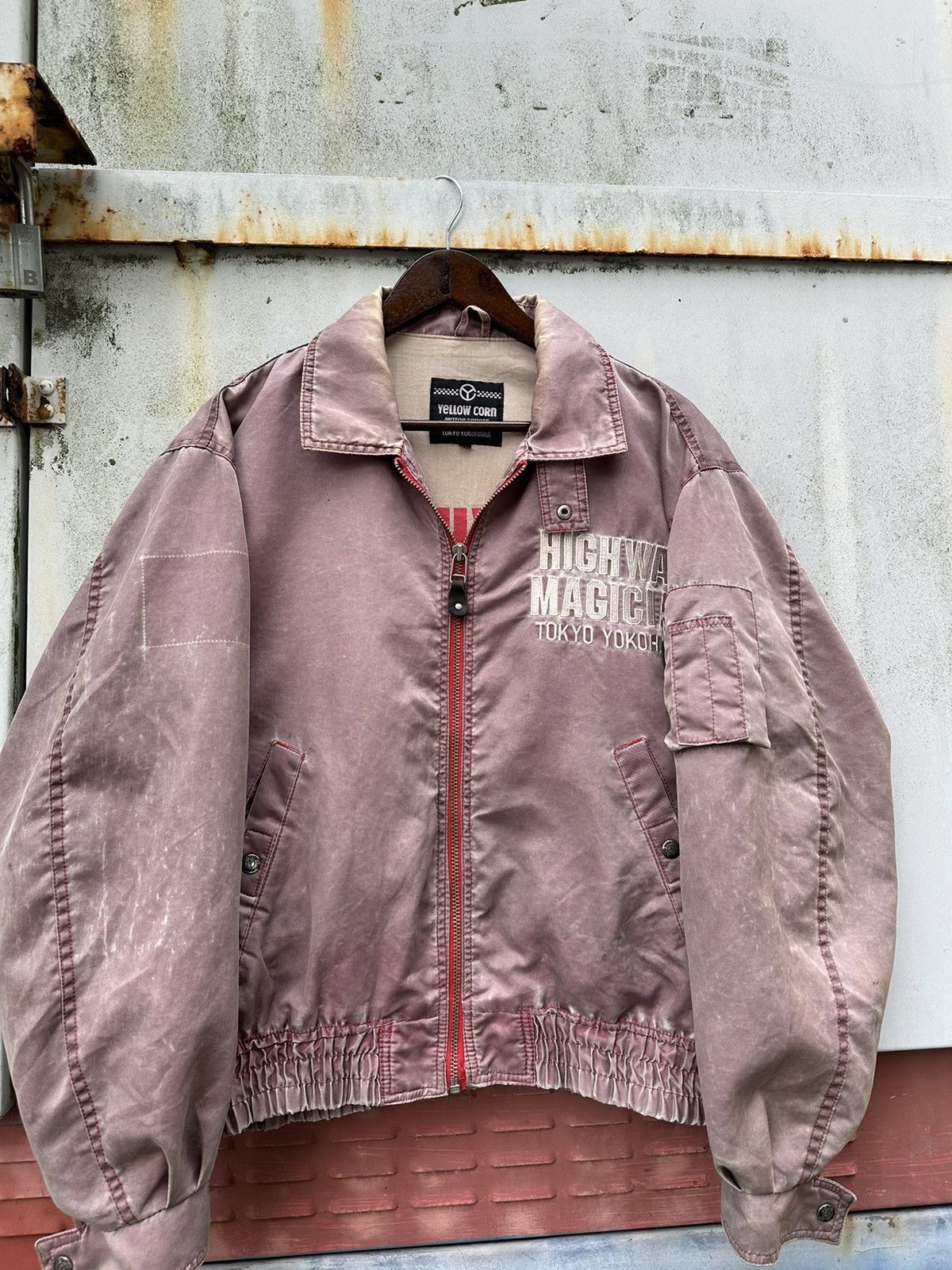 Vintage 👹Vintage Faded Yellow Corn SLEDGE HAMMER Bomber Jacket Size US M / EU 48-50 / 2 - 6 Thumbnail