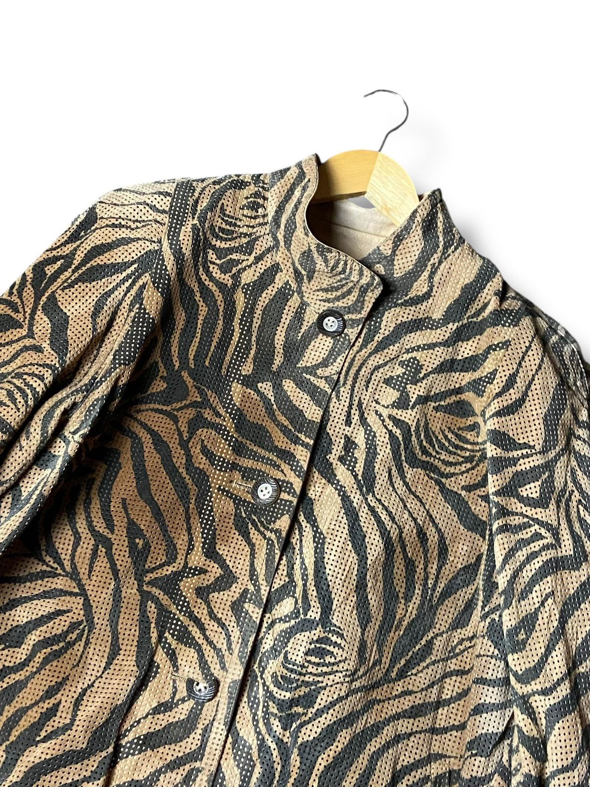 Japanese Brand Cizenne Animal Printed Mix Leather Jacket (161) Size US S / EU 44-46 / 1 - 6 Thumbnail