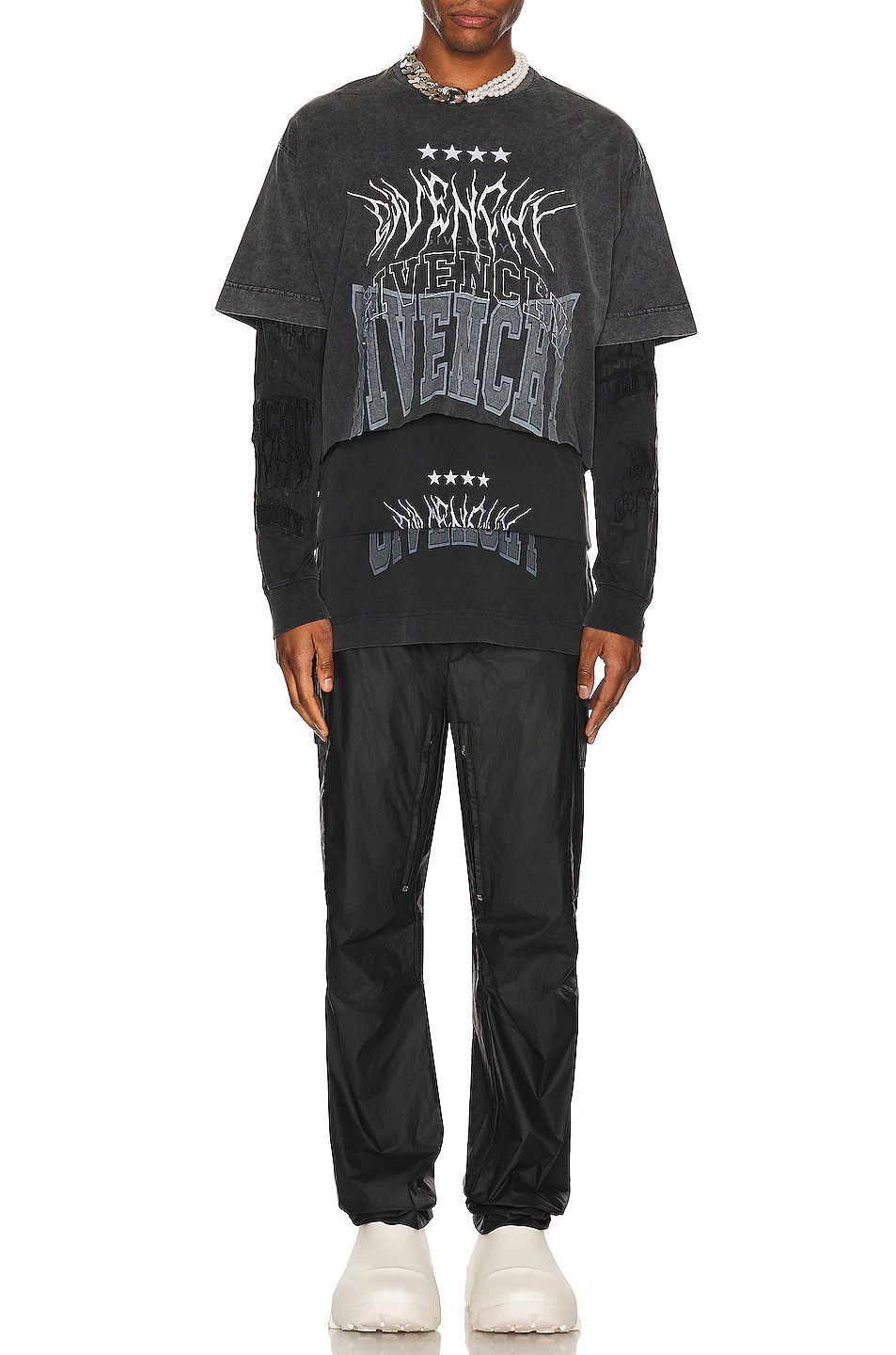 Givenchy o1gr1nt0125 Balaclava All-In-One T-Shirt in Grey Size US L / EU 52-54 / 3 - 5 Thumbnail