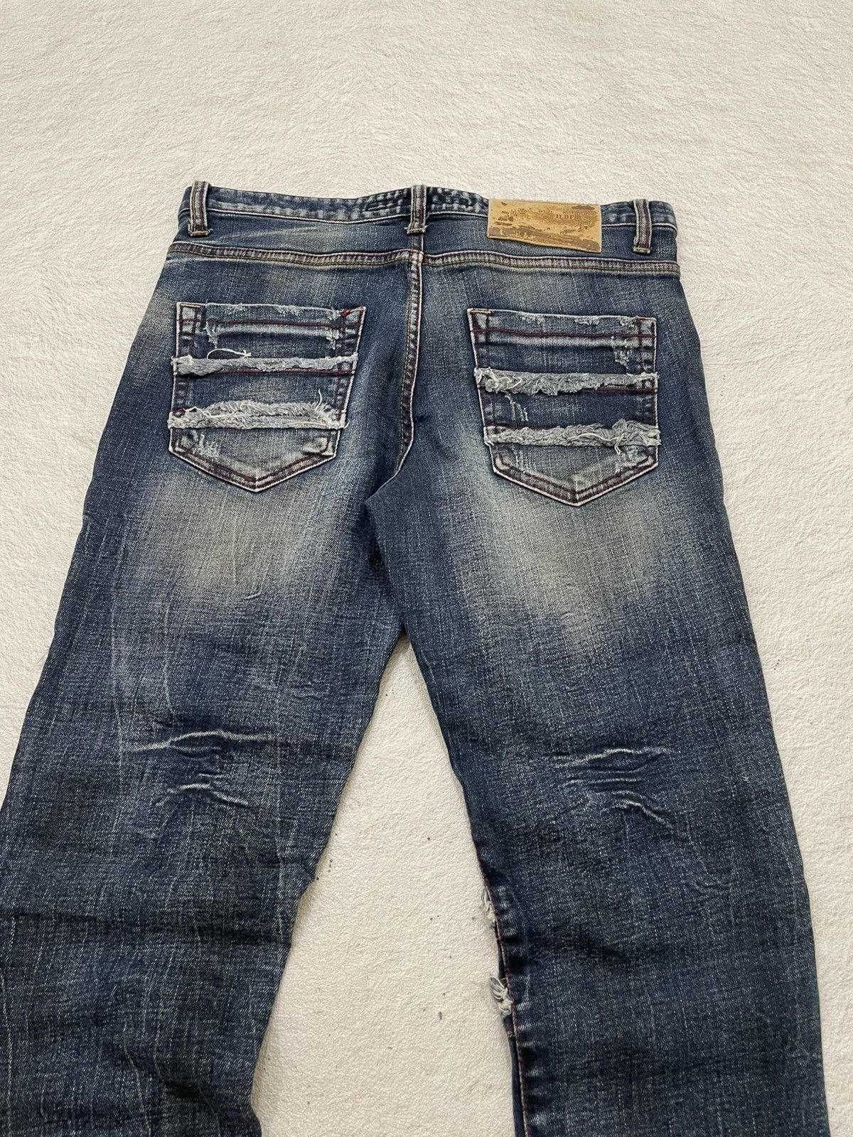 Japanese Brand 2000s ILDF Y2K Layered Distressed Denim Archive Grunge LGB Size US 31 - 9 Thumbnail