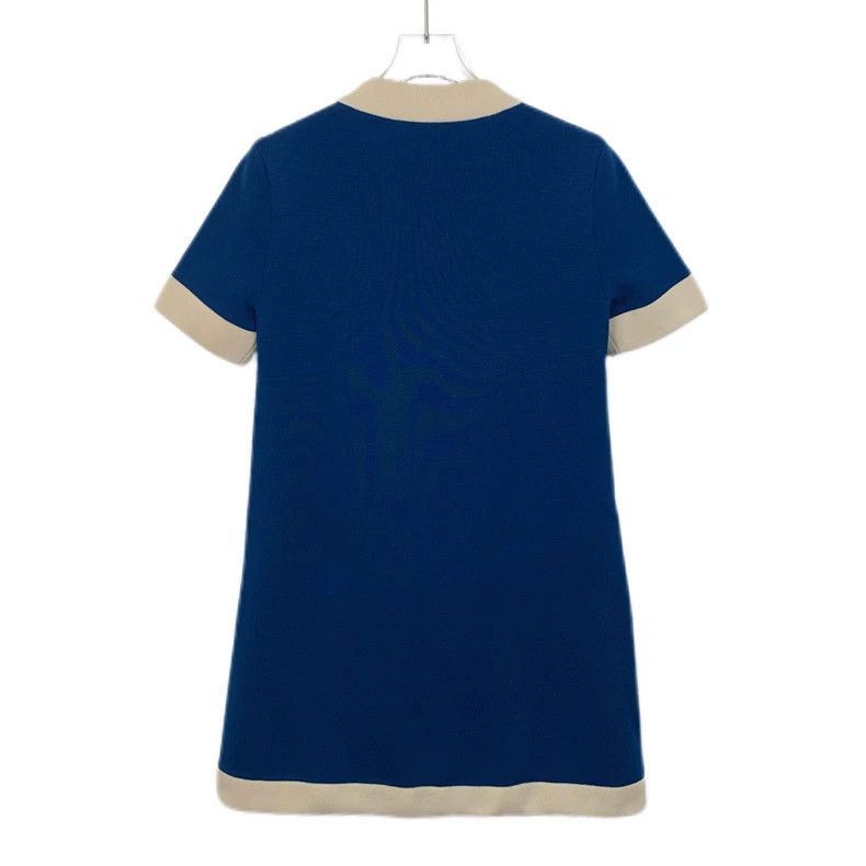 Gucci Blue Gucci Knit Short Sleeve Dress-2506 Size US 28 / EU 44 - 2 Thumbnail