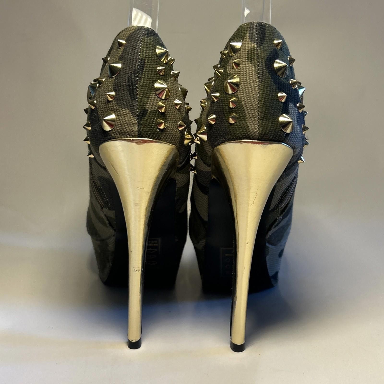 Other SCENE Women Goth Sz 8.5 Heels Camouflage Gold Embellish Size US 8.5 / IT 38.5 - 5 Thumbnail
