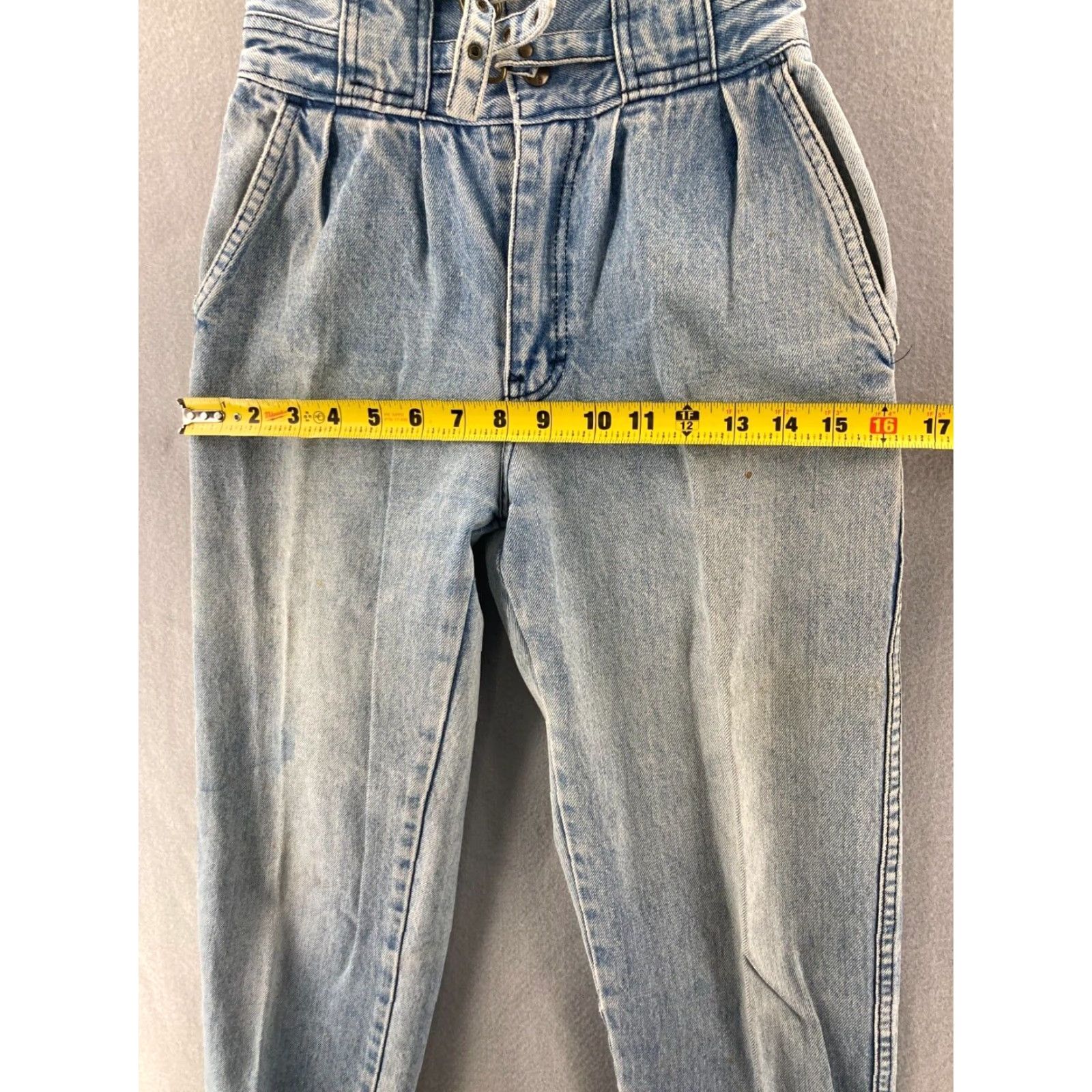 Vintage VINTAGE Gitano Jeans Womens 5/6 Blue High Rise Tapered Jogger Denim Size 27" / US 4 / IT 40 - 3 Thumbnail