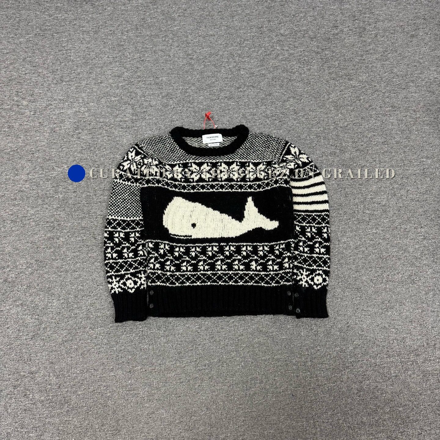 Thom Browne Thom Browne Fair Isle Whale Knit Sweater Size US S / EU 44-46 / 1 - 1 Thumbnail
