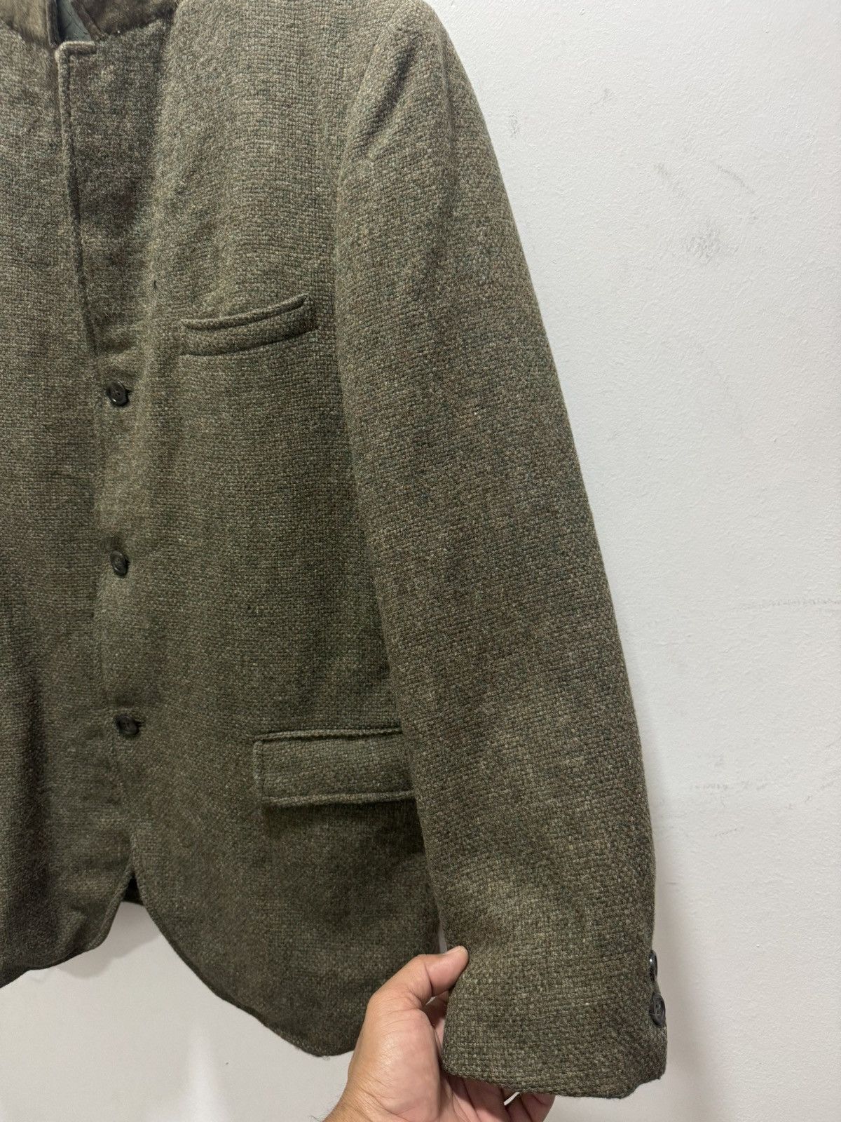 Designer × Harris Tweed DISTRESSED HARRIS TWEED HAND WOVENWOOL BLAZER JACKET Size US S / EU 44-46 / 1 - 3 Thumbnail