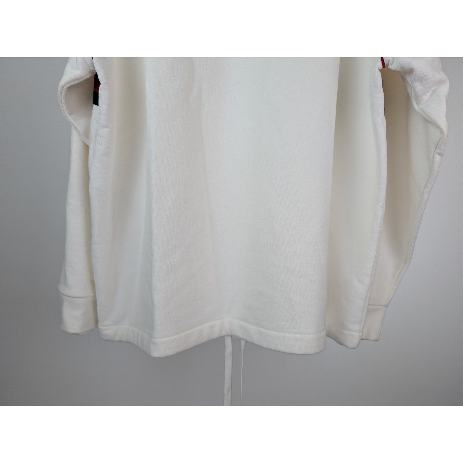 Gucci o1rshd1 Light Felted Cotton Jersey Hoodie Sweatshirt Ivory Size US L / EU 52-54 / 3 - 13 Thumbnail