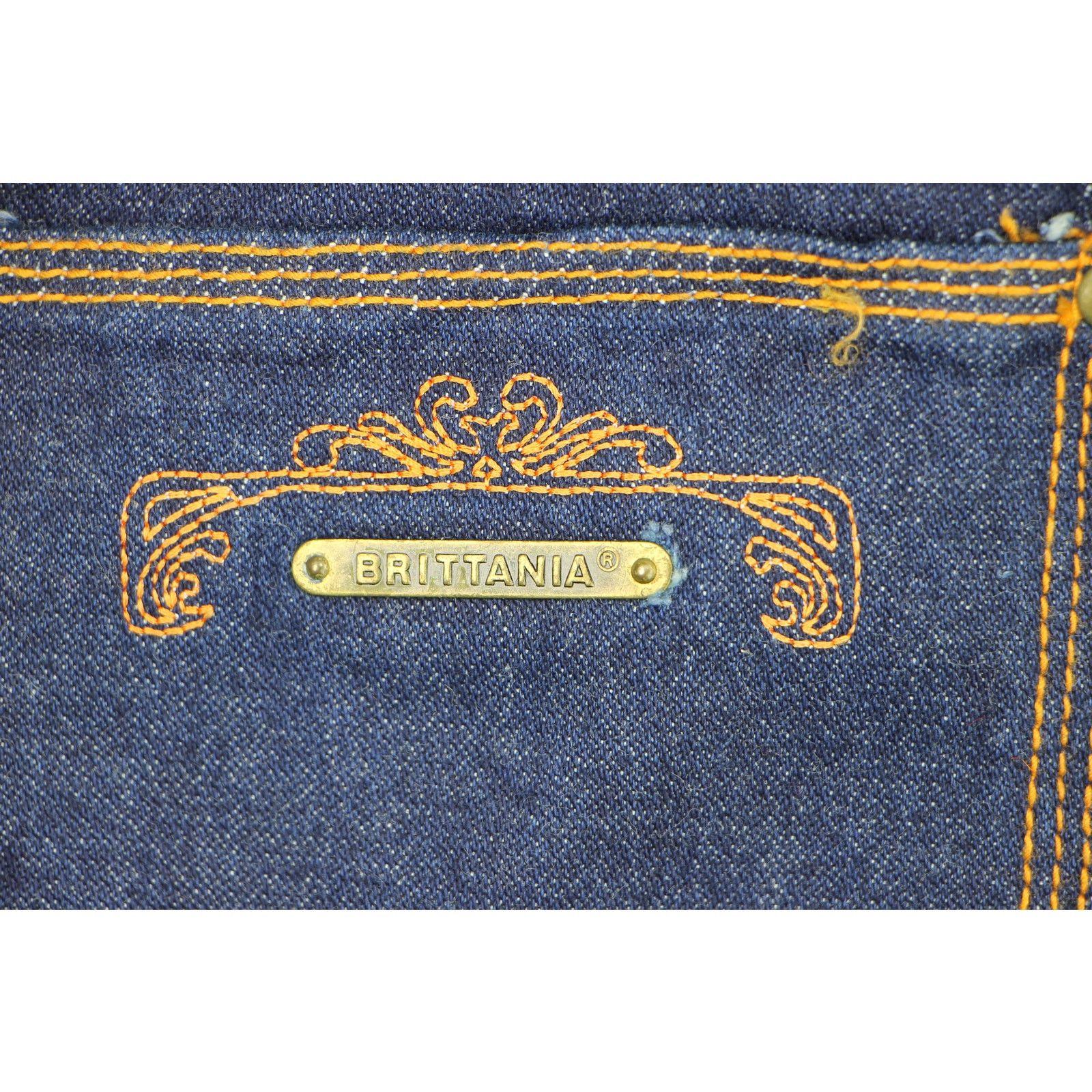 Vintage Vintage 70s 80s Brittania Boho Denim Jeans 28 Size US 28 / EU 44 - 4 Thumbnail
