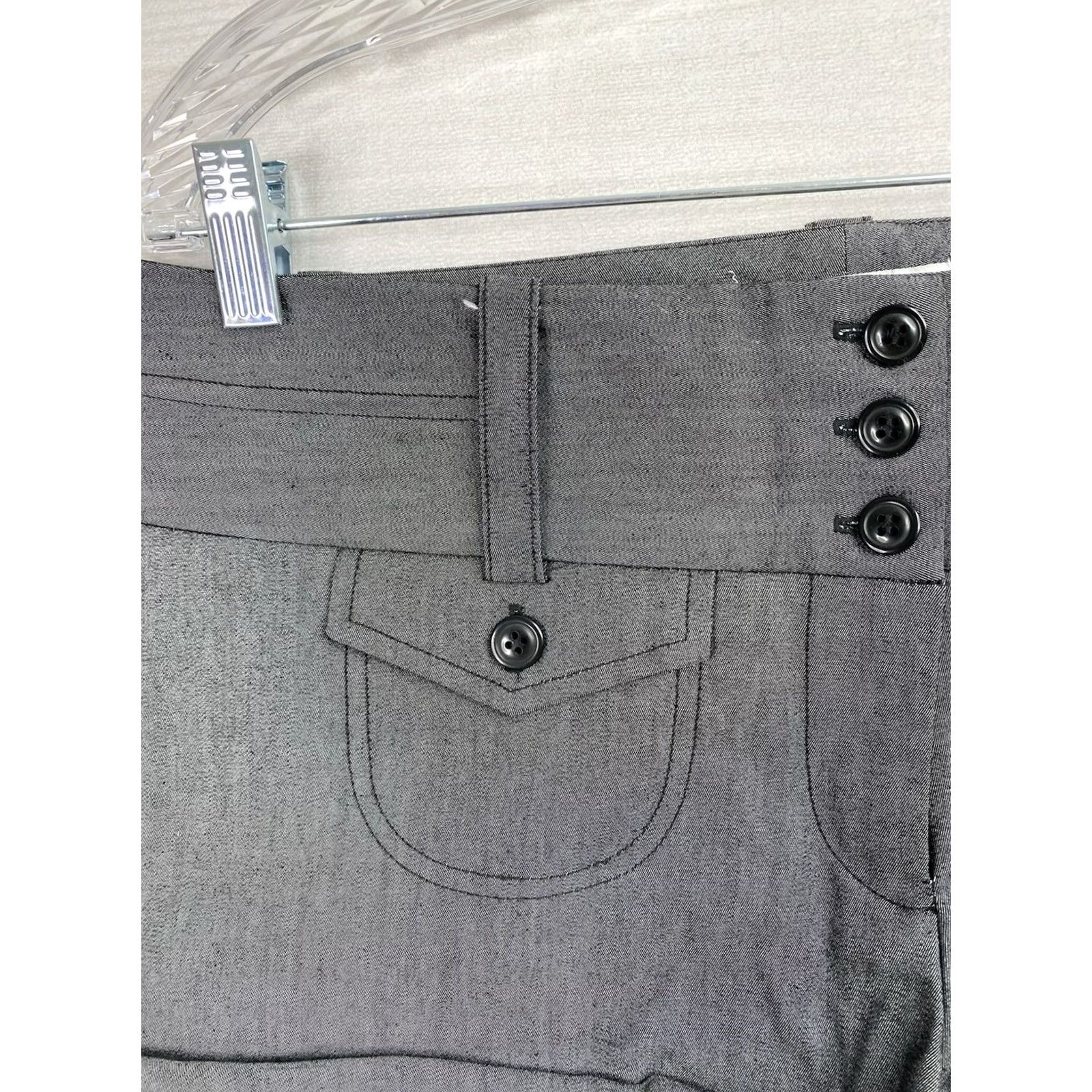 Vintage VINTAGE Charlotte Russe Hot Pants Shorts 11 Gray Mid Rise Twill Cotton Blend Juniors Women Size 24" / US 00 / IT 34 - 2 Thumbnail