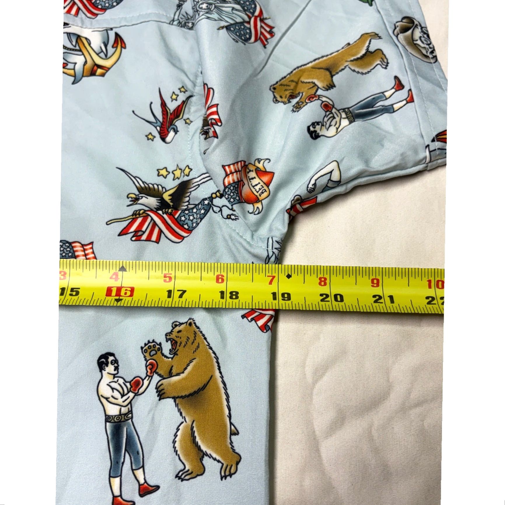 Vintage RSVLTS Shirt Mens Small Americana Tattoo Print Short Sleeve Button Down Blue Size US S / EU 44-46 / 1 - 6 Thumbnail