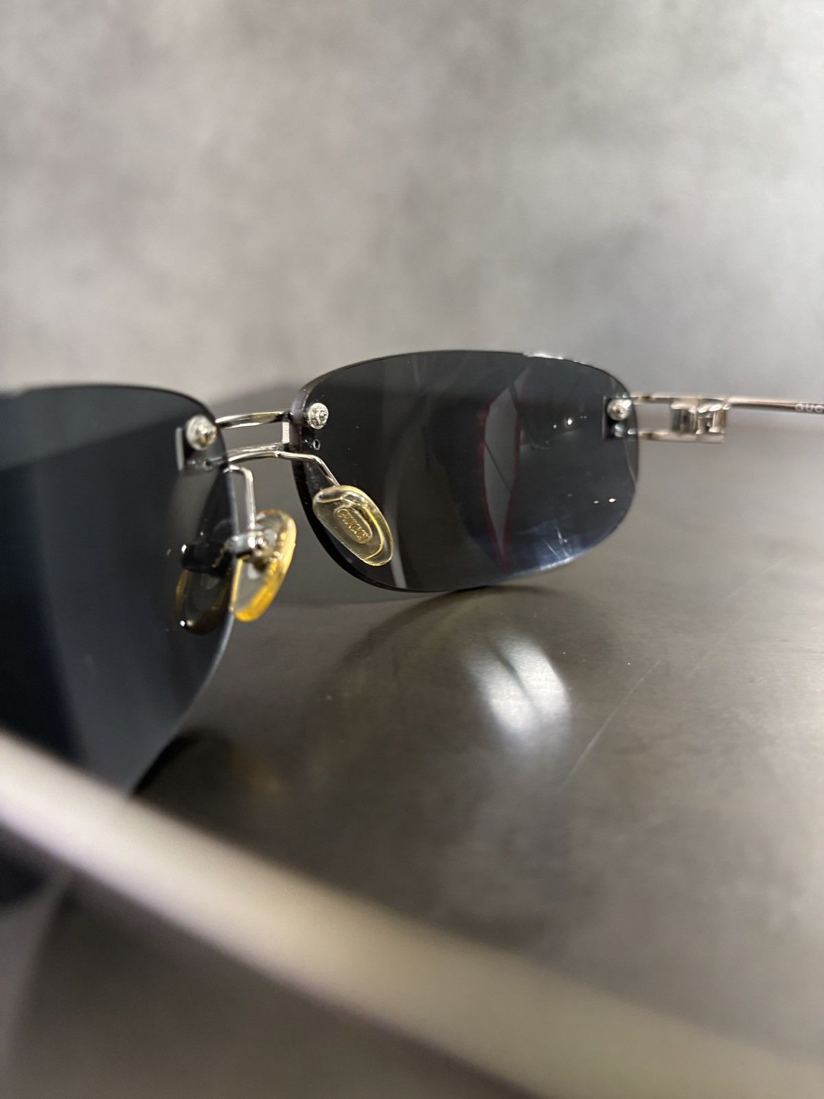 Gucci 2000s Vintage Gucci Sunglasses Y2K Rimless GG 1429/S 1990s Size ONE SIZE - 18 Thumbnail