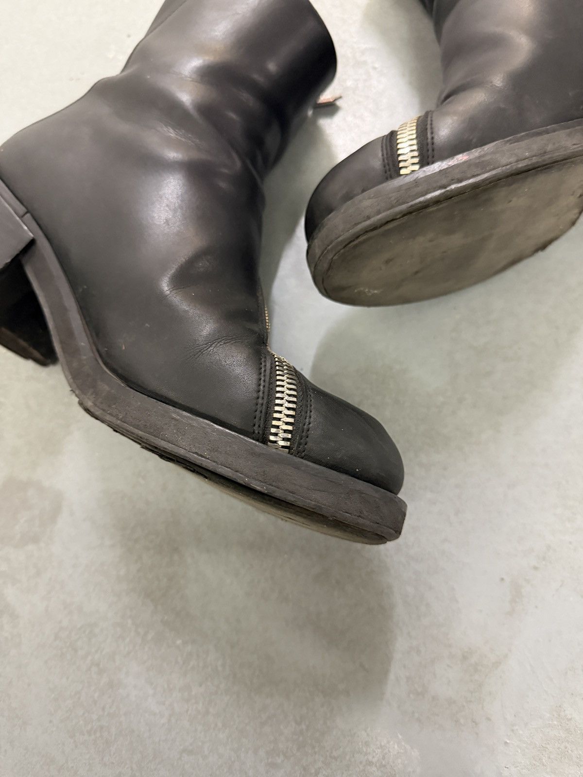 GmbH GmbH Asymmetric Zip Ankle Leather Boots Size US 7 / EU 40 - 10 Thumbnail