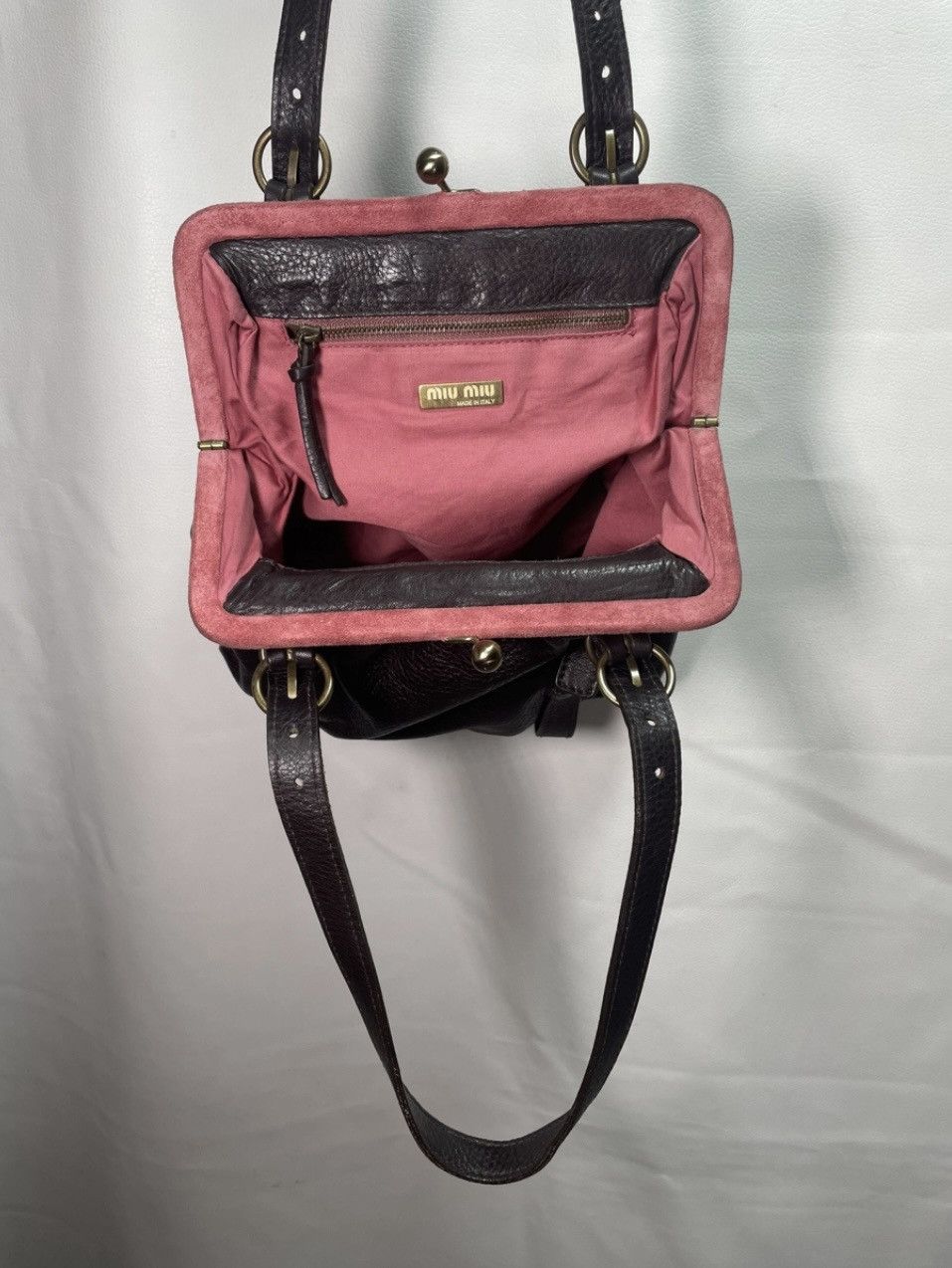 Designer × Miu Miu MIU MIU LEATHER SHOULDER BAG Size ONE SIZE - 3 Thumbnail