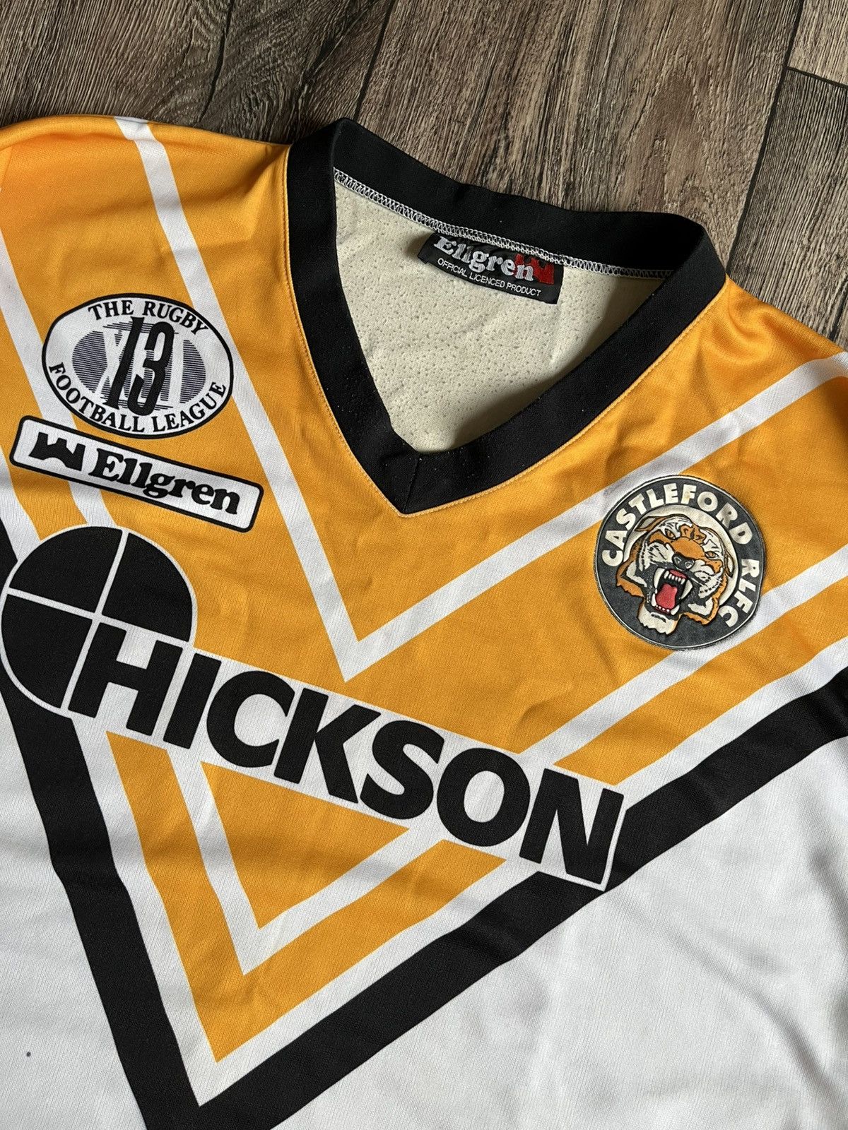 Vintage Castleford Tigers Vintage 1990s Football Rugby Jersey Size US XL / EU 56 / 4 - 4 Thumbnail