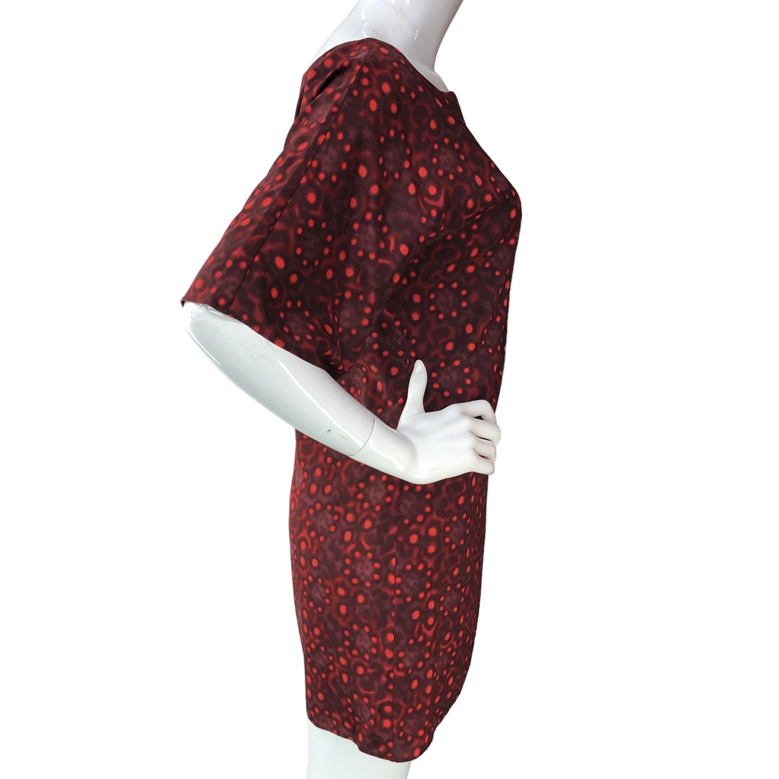 Alice + Olivia Alice + Olivia A+O Size S Shift Dress Kaleidoscope Silk Red Size S / US 4 / IT 40 - 10 Thumbnail