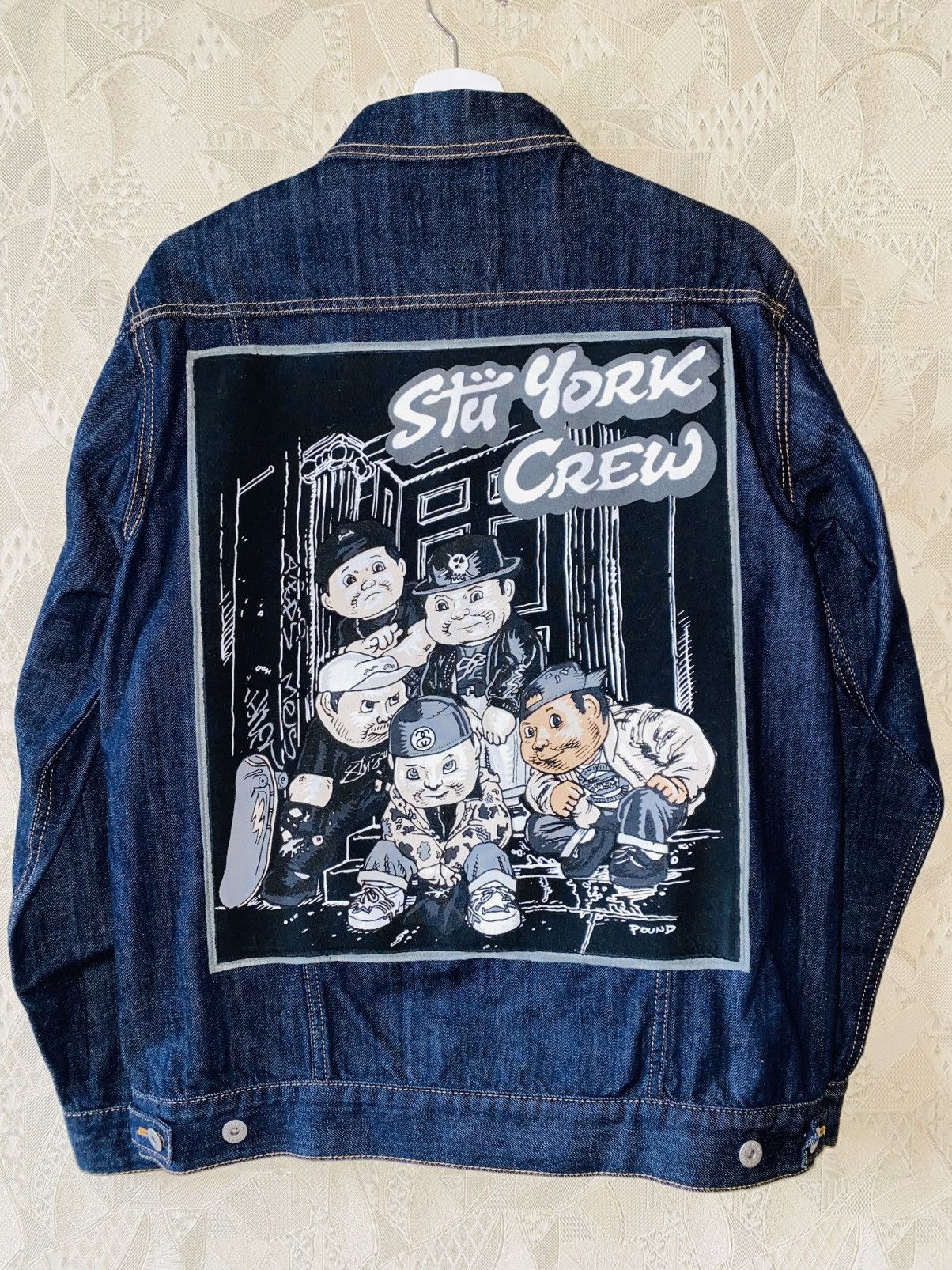 Stussy × Vintage Stussy X Pound Vintage Denim Jacket Patta Size US L / EU 52-54 / 3 - 1 Thumbnail