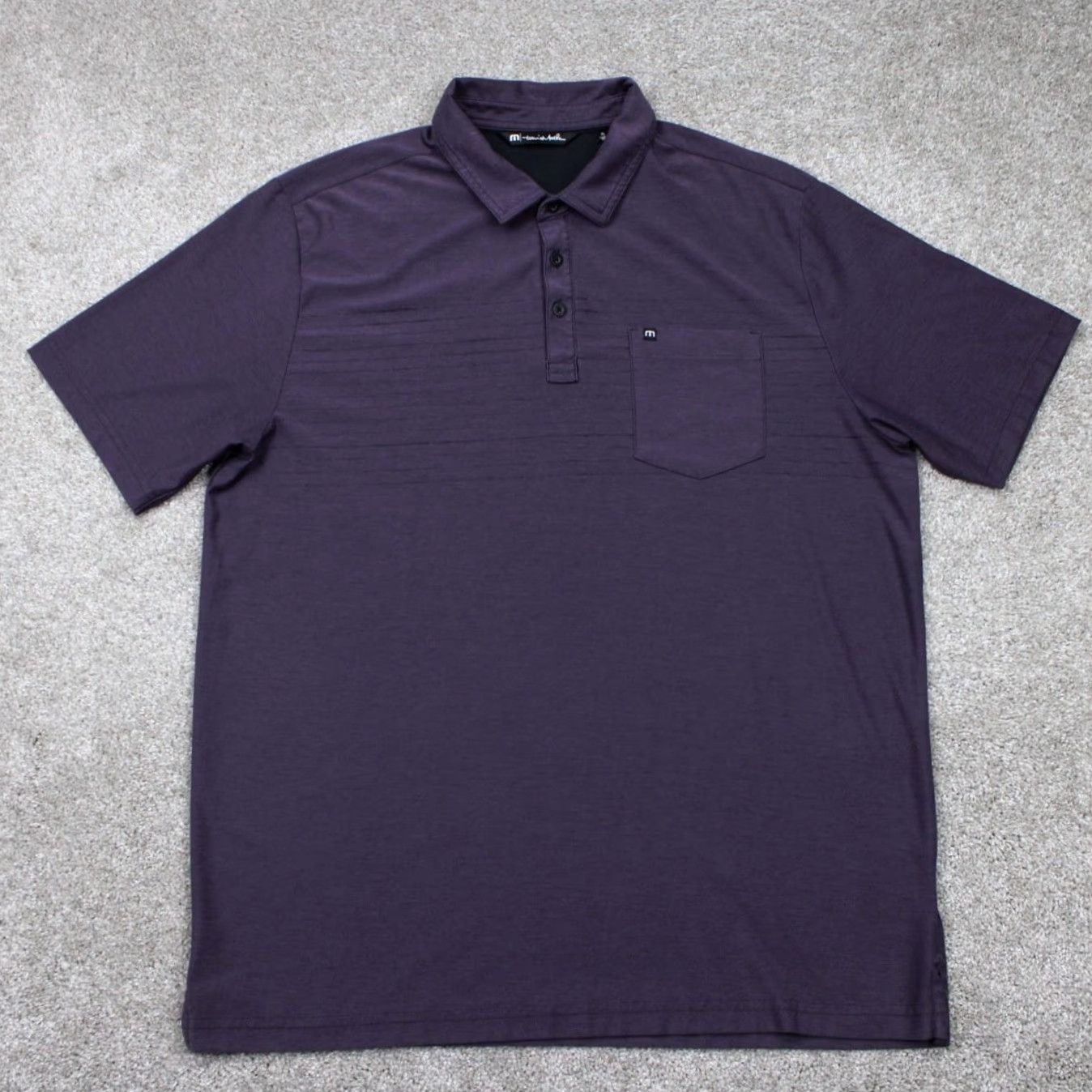 TravisMathew Travis Mathew Polo Shirt Mens XL Purple Pima Cotton/Polyester Pocket S/S Golf Size US XL / EU 56 / 4 - 2 Thumbnail