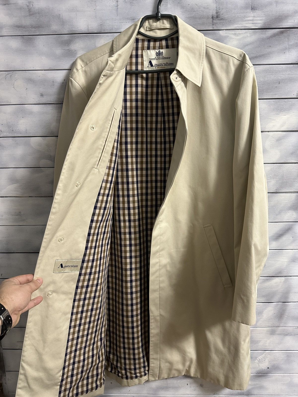 Aquascutum Rare Luxury Coat Aquascutum Vintage Nova Check Size US L / EU 52-54 / 3 - 1 Thumbnail